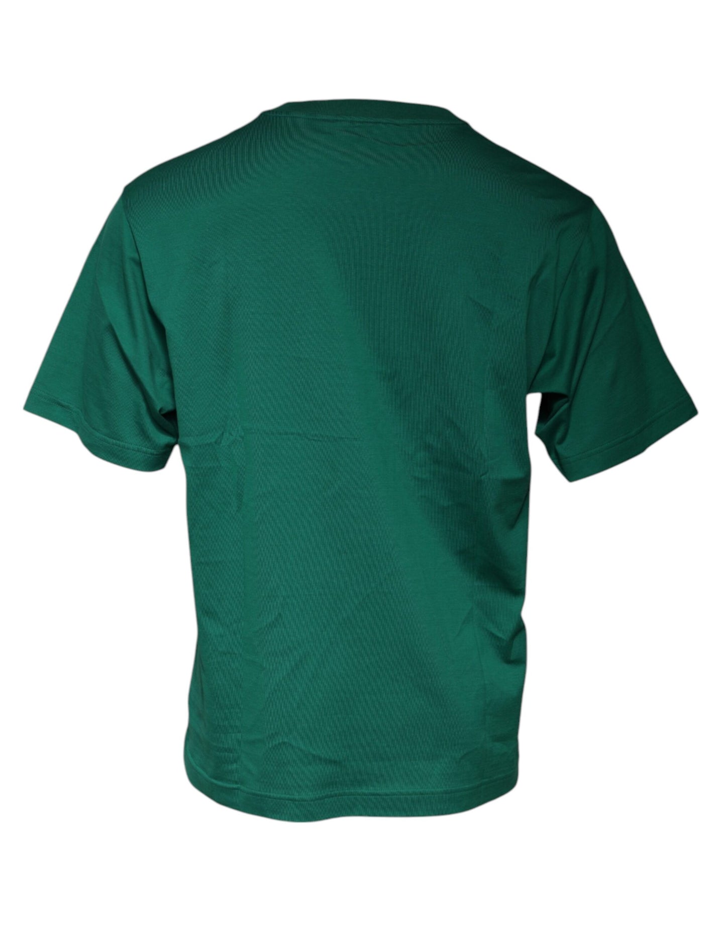 Camiseta de manga corta con cuello redondo y logotipo verde de Dolce & Gabbana