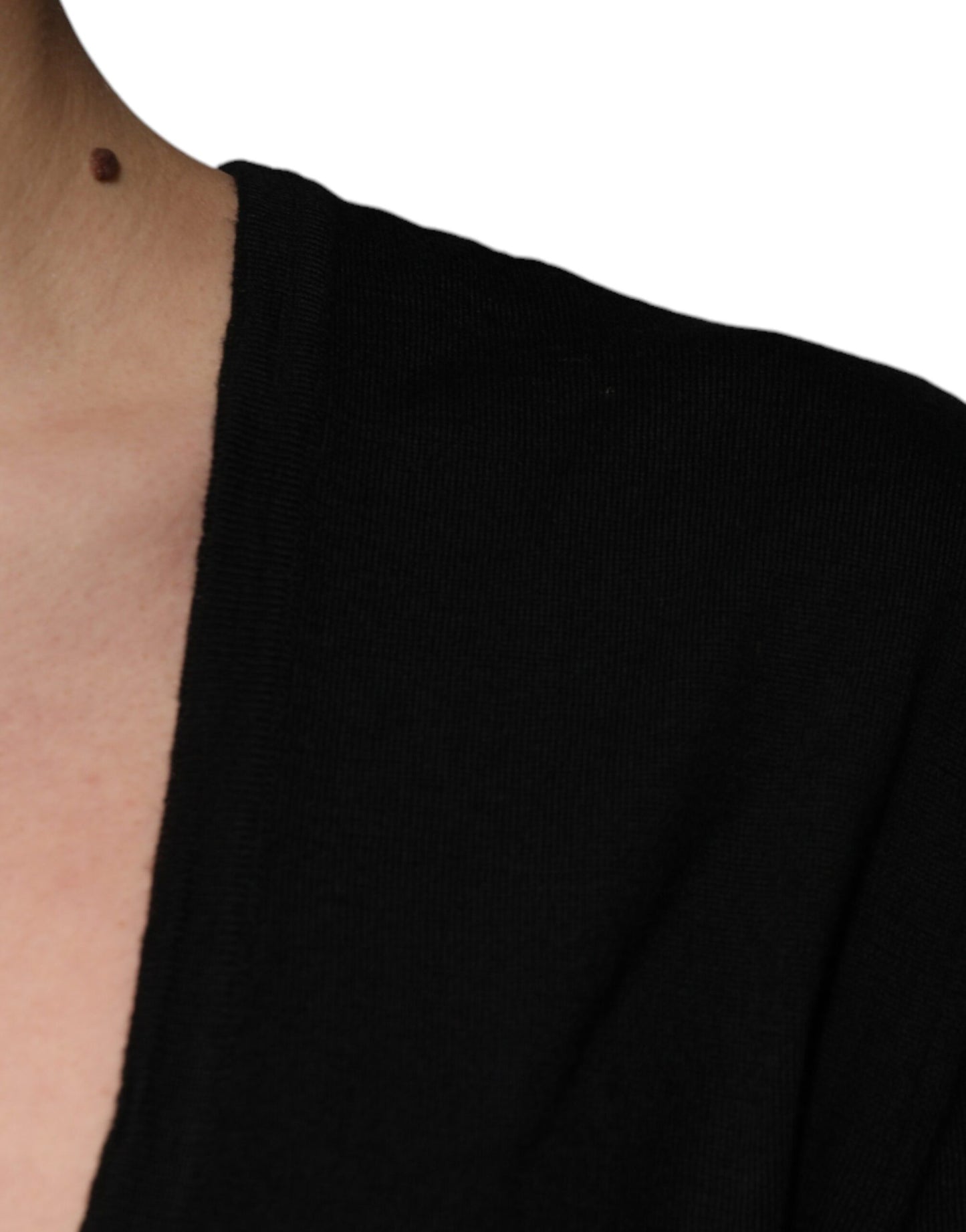 Suéter de cuello redondo de lana negra de Dolce & Gabbana