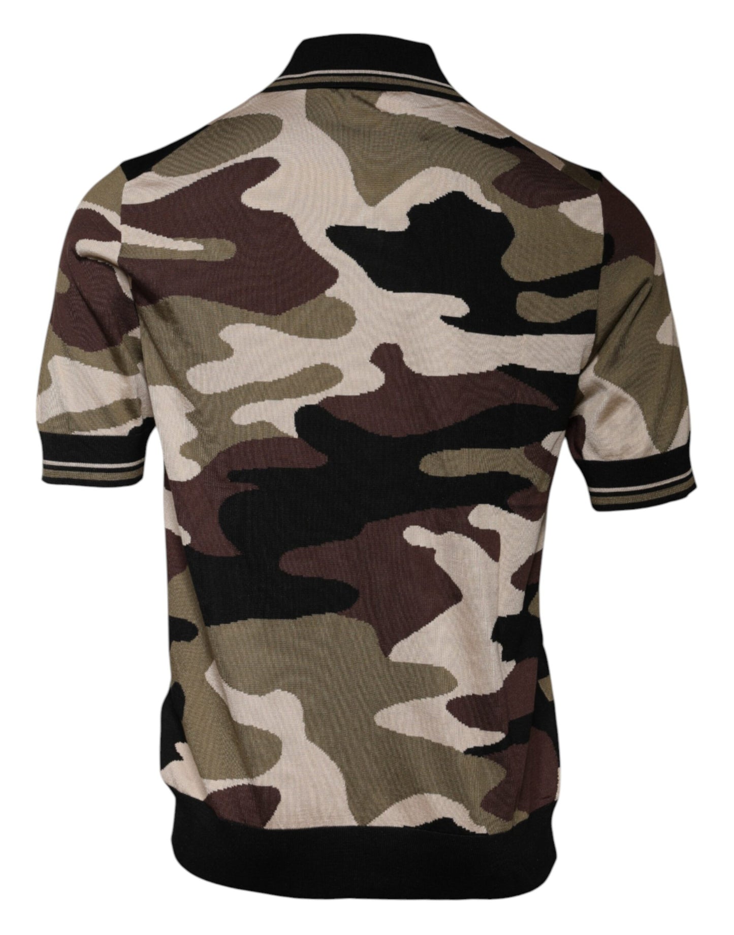 Dolce & Gabbana Multicolor Camouflage Collared Polo T-shirt – IT50 | L par Dolce & Gabbana | Disponible sur Sandy Store ByNet