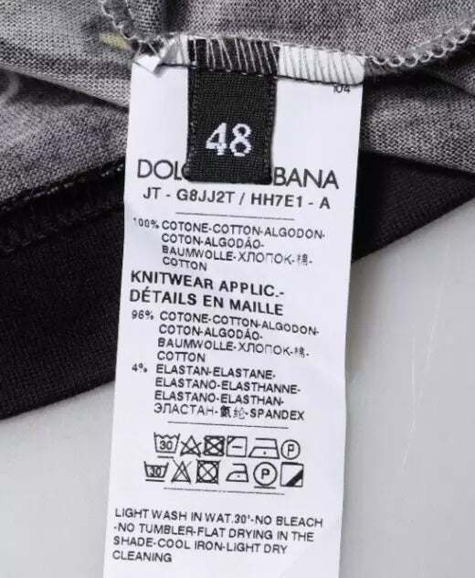 Camiseta negra de cuello redondo Dolce & Gabbana "Año del Cerdo 2019"