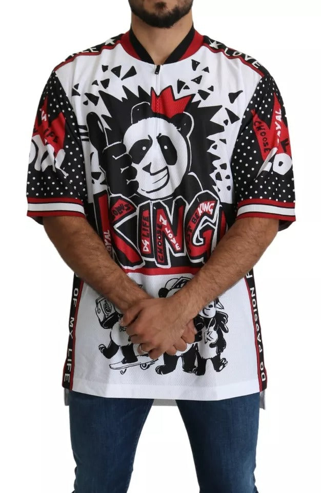 Dolce & Gabbana White King Panda Polyester T-shirt Top – IT44 | XS par Dolce & Gabbana | Disponible sur Sandy Store ByNet
