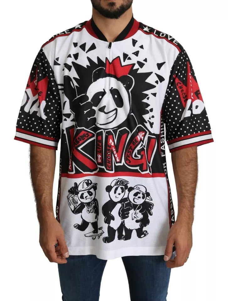 Dolce & Gabbana White King Panda Polyester T-shirt Top – IT44 | XS par Dolce & Gabbana | Disponible sur Sandy Store ByNet