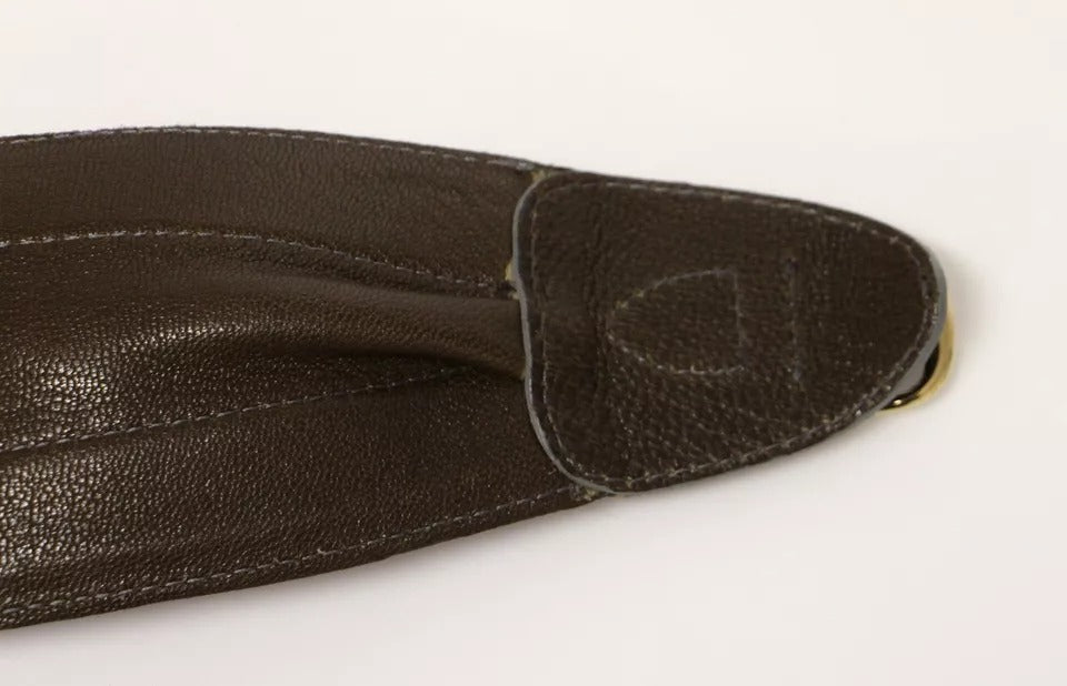Dolce & Gabbana Brown D&G Leather Linnen Logo Belt – 70 cm / 28 Inches par Dolce & Gabbana | Disponible sur Sandy Store ByNet