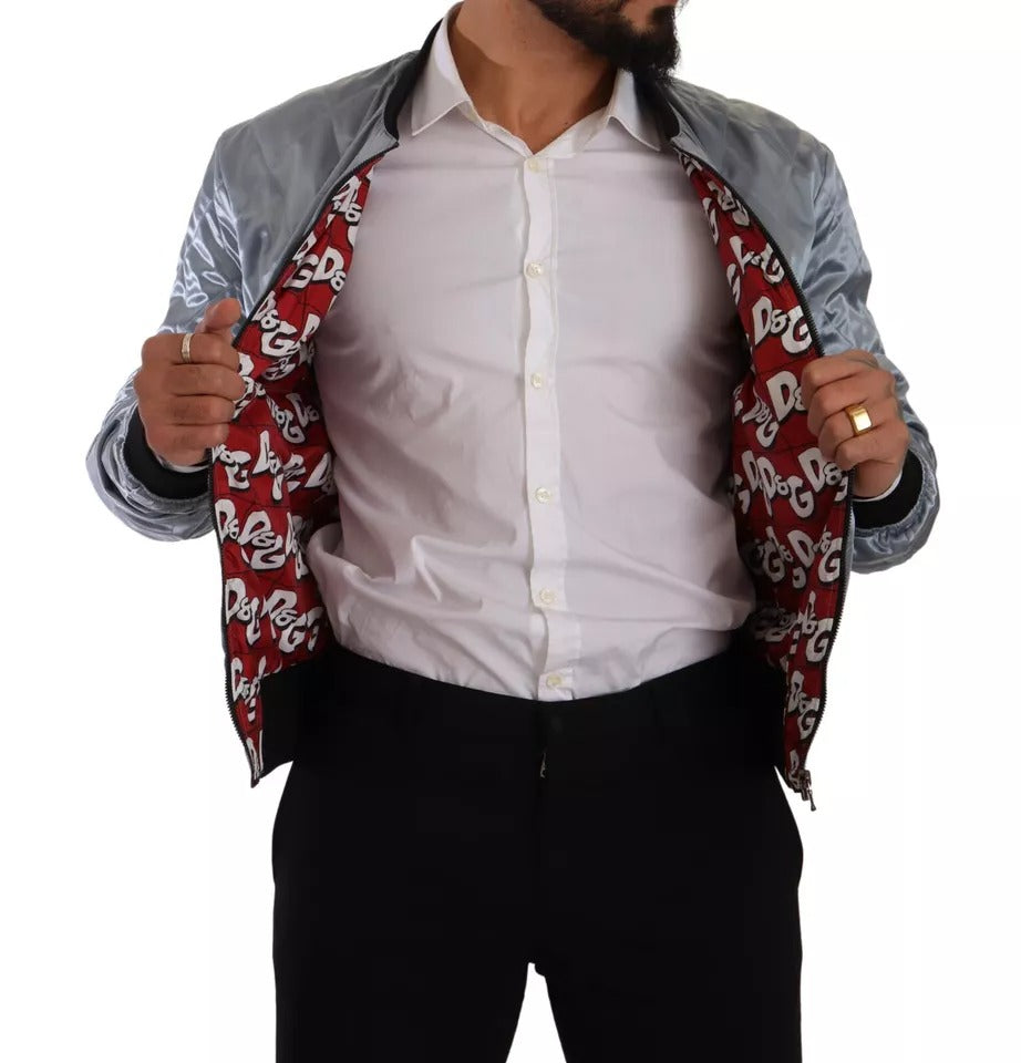 Chaqueta bomber azul claro Dolce & Gabbana para hombre