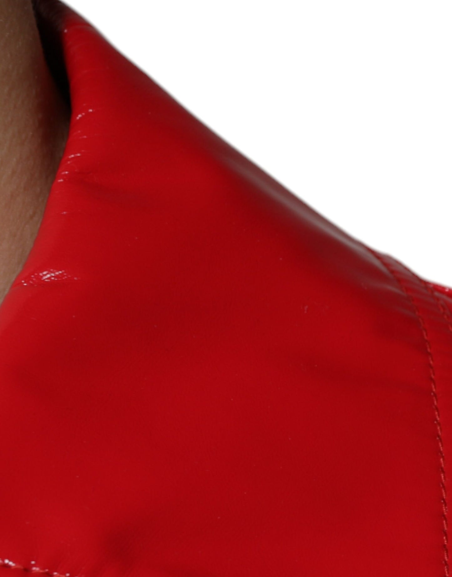 Chaqueta de poliéster roja con cuello abotonado de Dolce & Gabbana