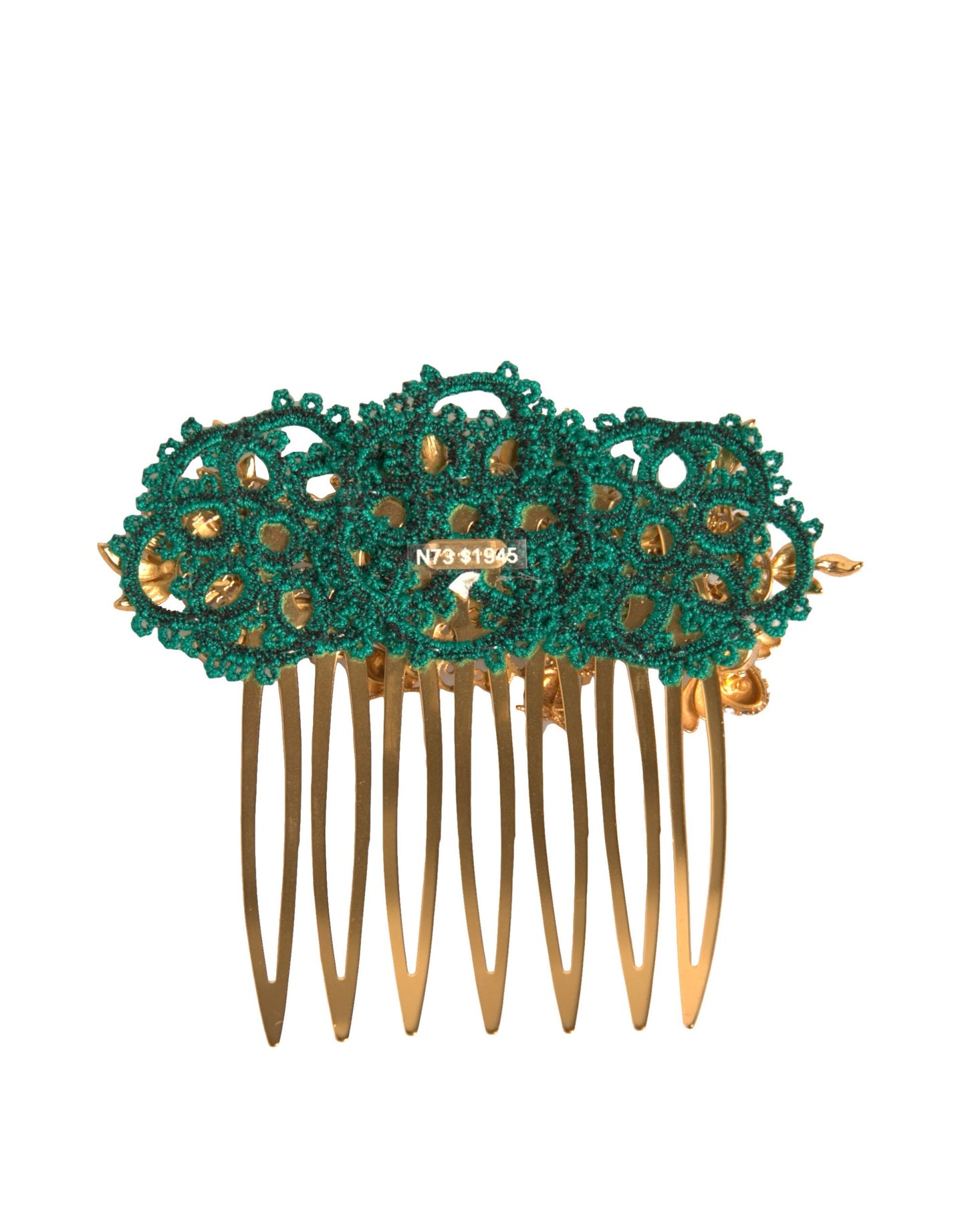 Peine para el pelo con cristales de latón dorado de Dolce & Gabbana