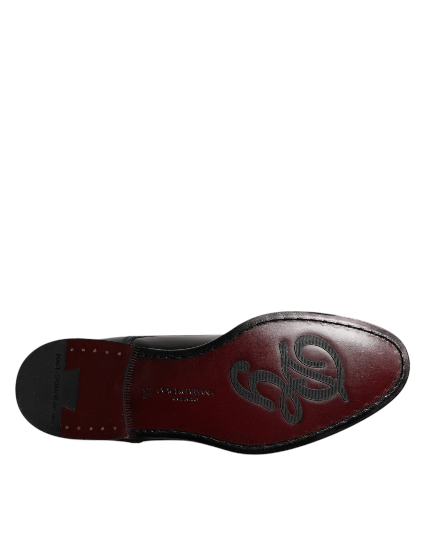 Zapatos Derby de vestir formales con cordones de piel de becerro negra de Dolce & Gabbana