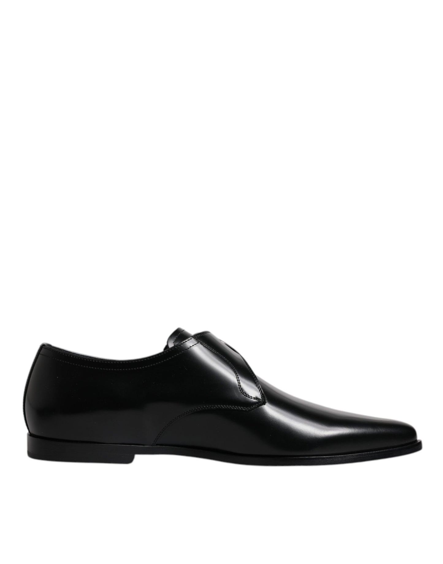 Zapatos Derby formales con hebilla de cuero negro de Dolce & Gabbana
