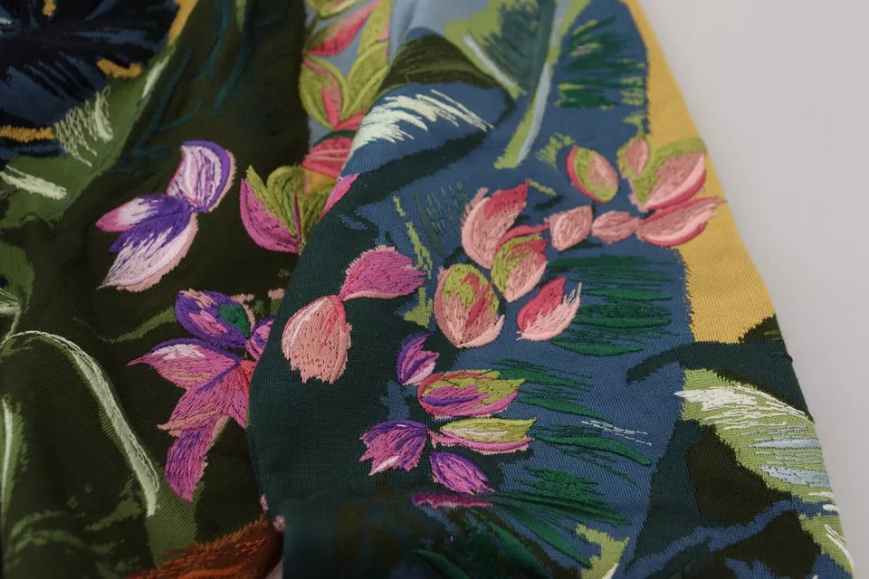 Suéter con logotipo de lana y seda Jungle de Dolce & Gabbana