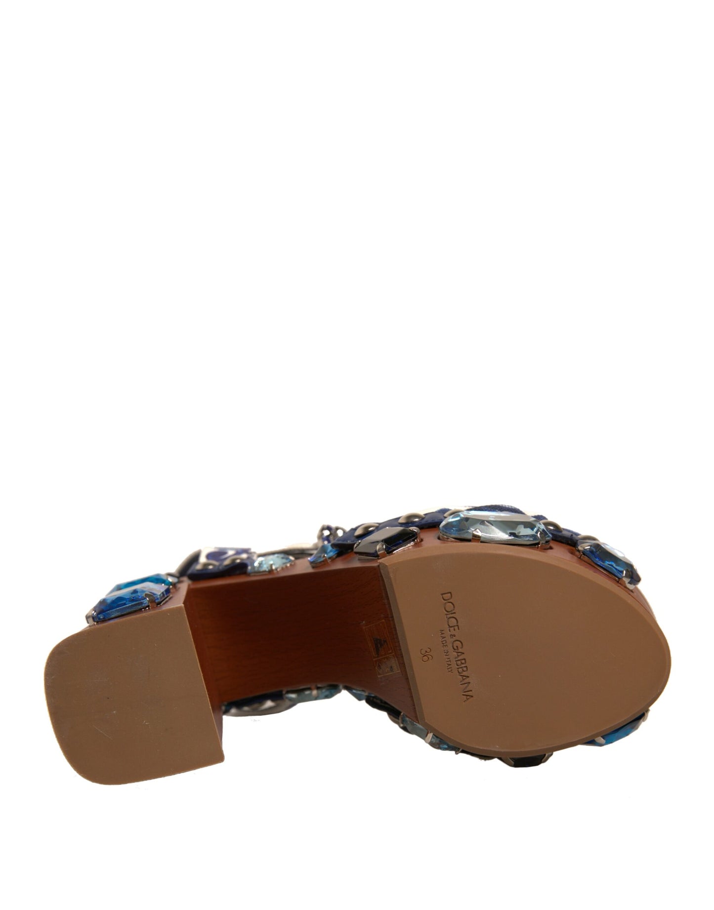 Sandalias de cuña con adornos de mayólica multicolor de Dolce & Gabbana