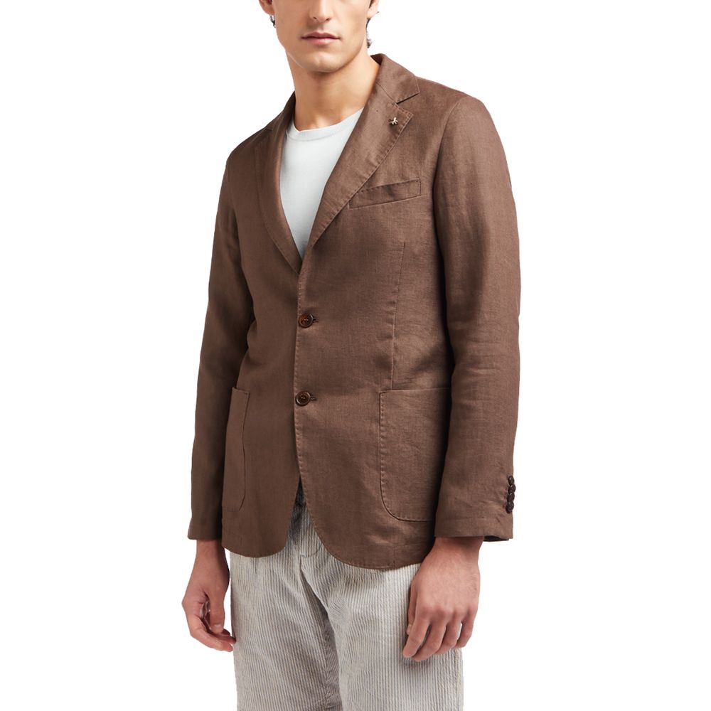 Blazer de lino marrón AT.P.CO