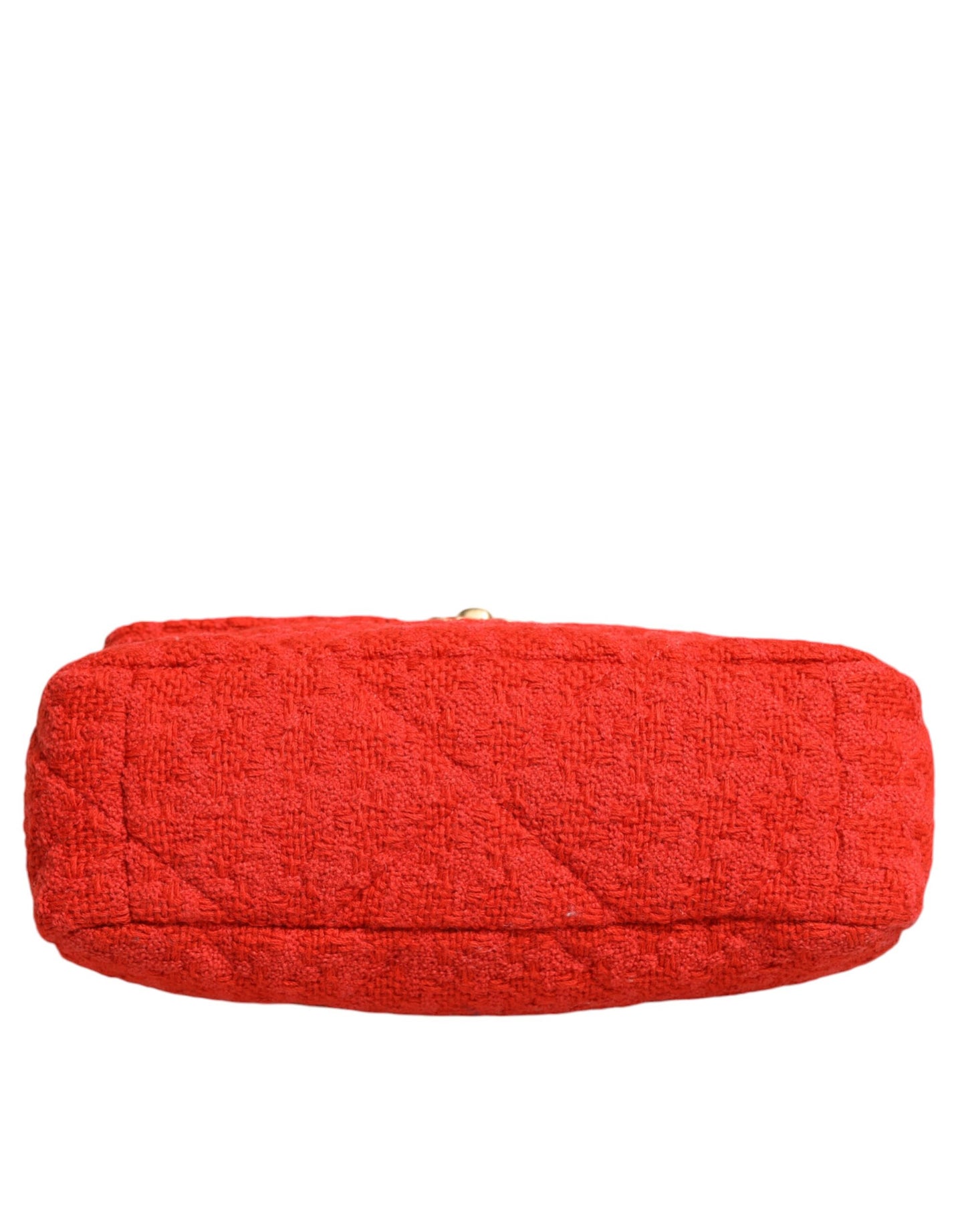 Bolso de hombro mediano Chanel Red Tweed 2WAY con cadena de mano