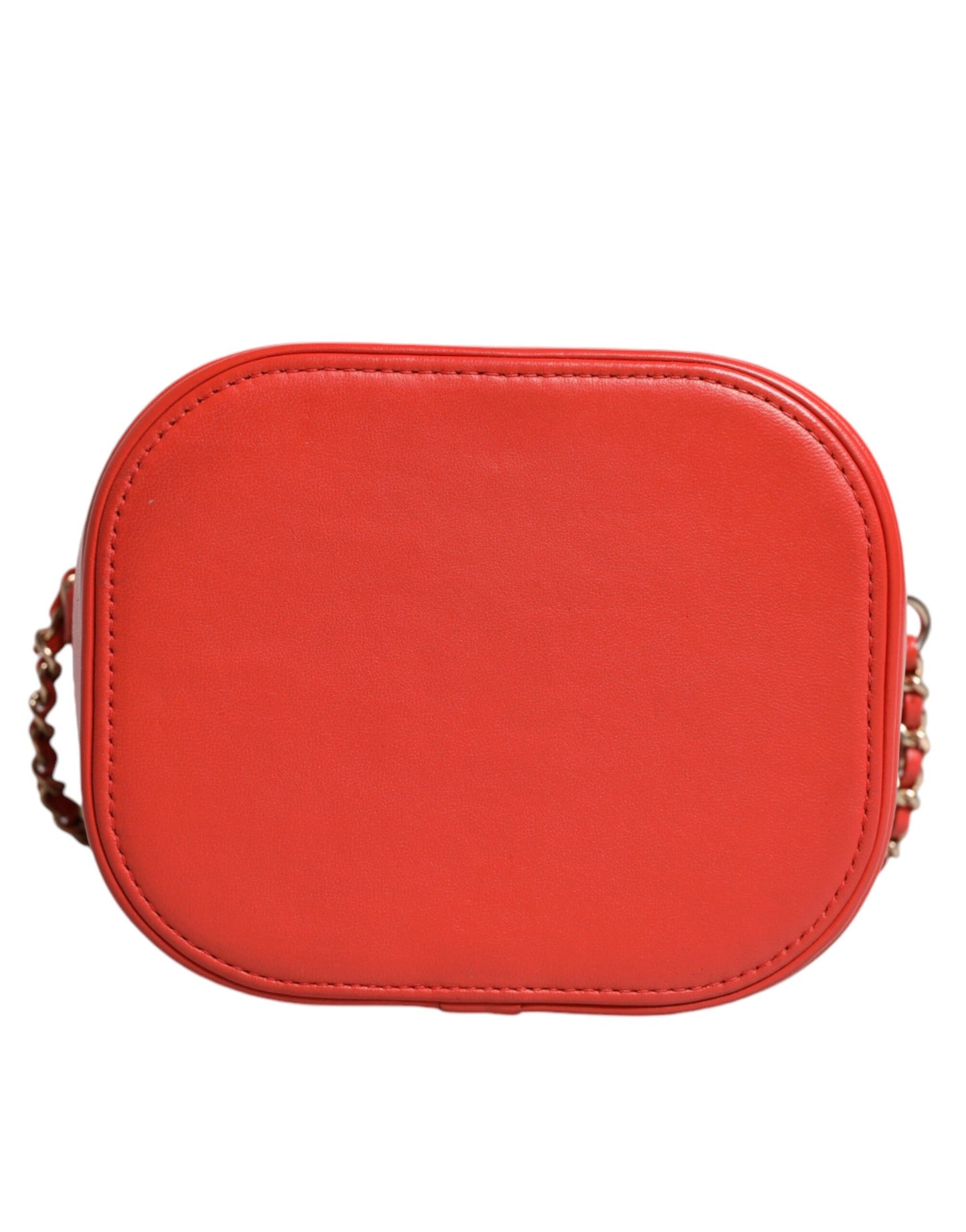Bolso de mano con cadena y diseño de coco naranja de Chanel