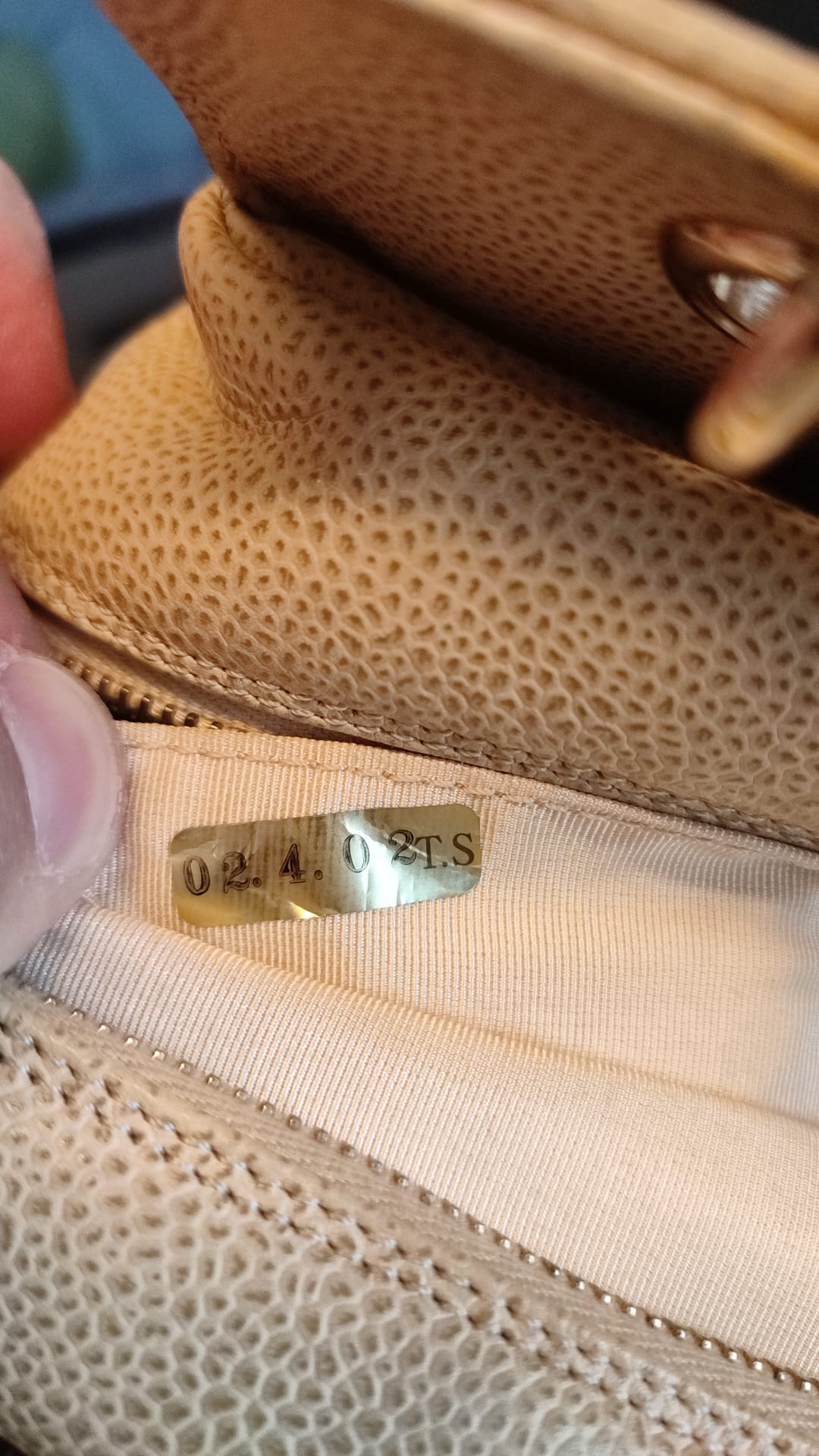 Bolso Chanel de piel con cadena Caviar De Coco en color beige