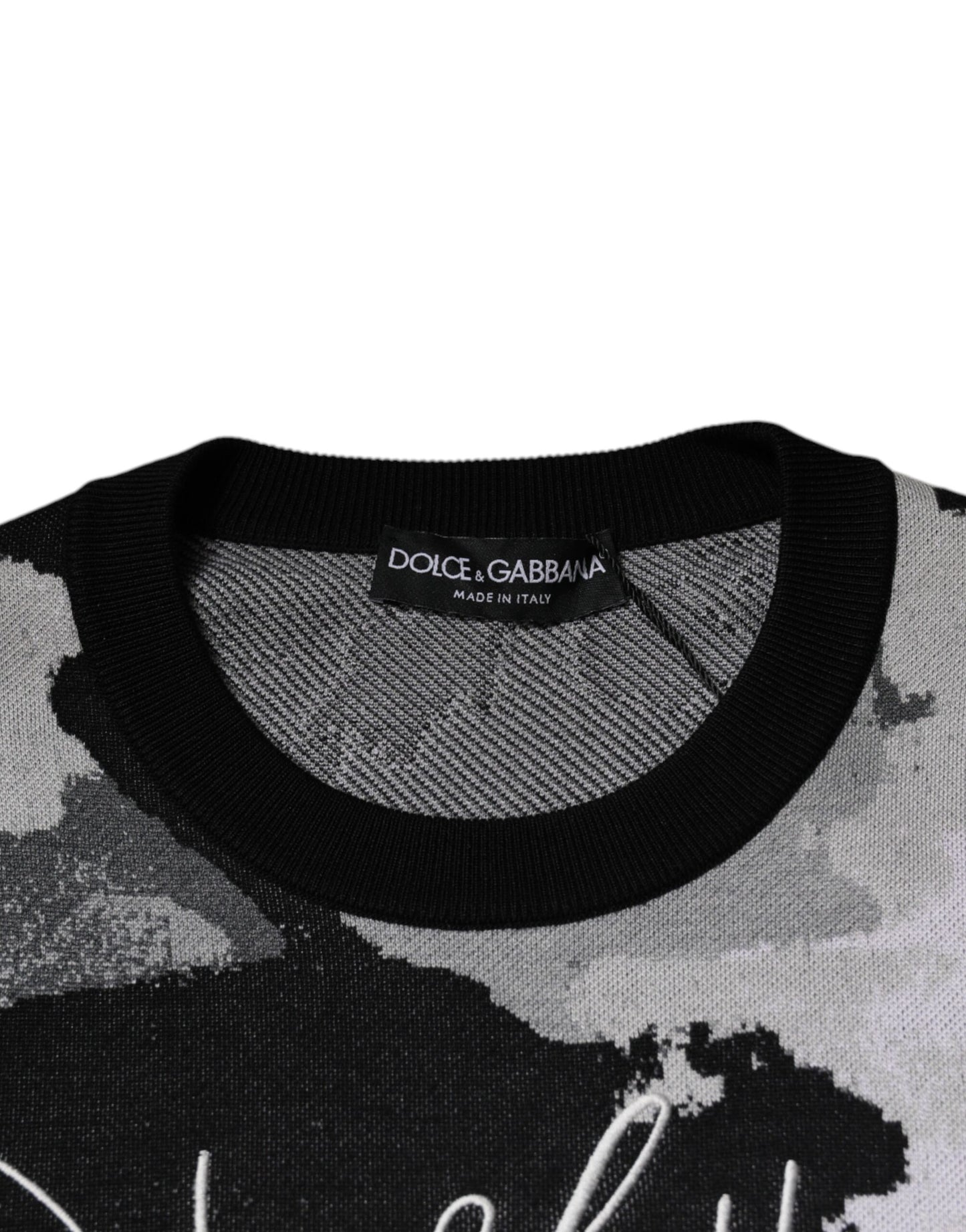 Suéter Dolce & Gabbana con cuello redondo y estampado de camuflaje multicolor para hombre