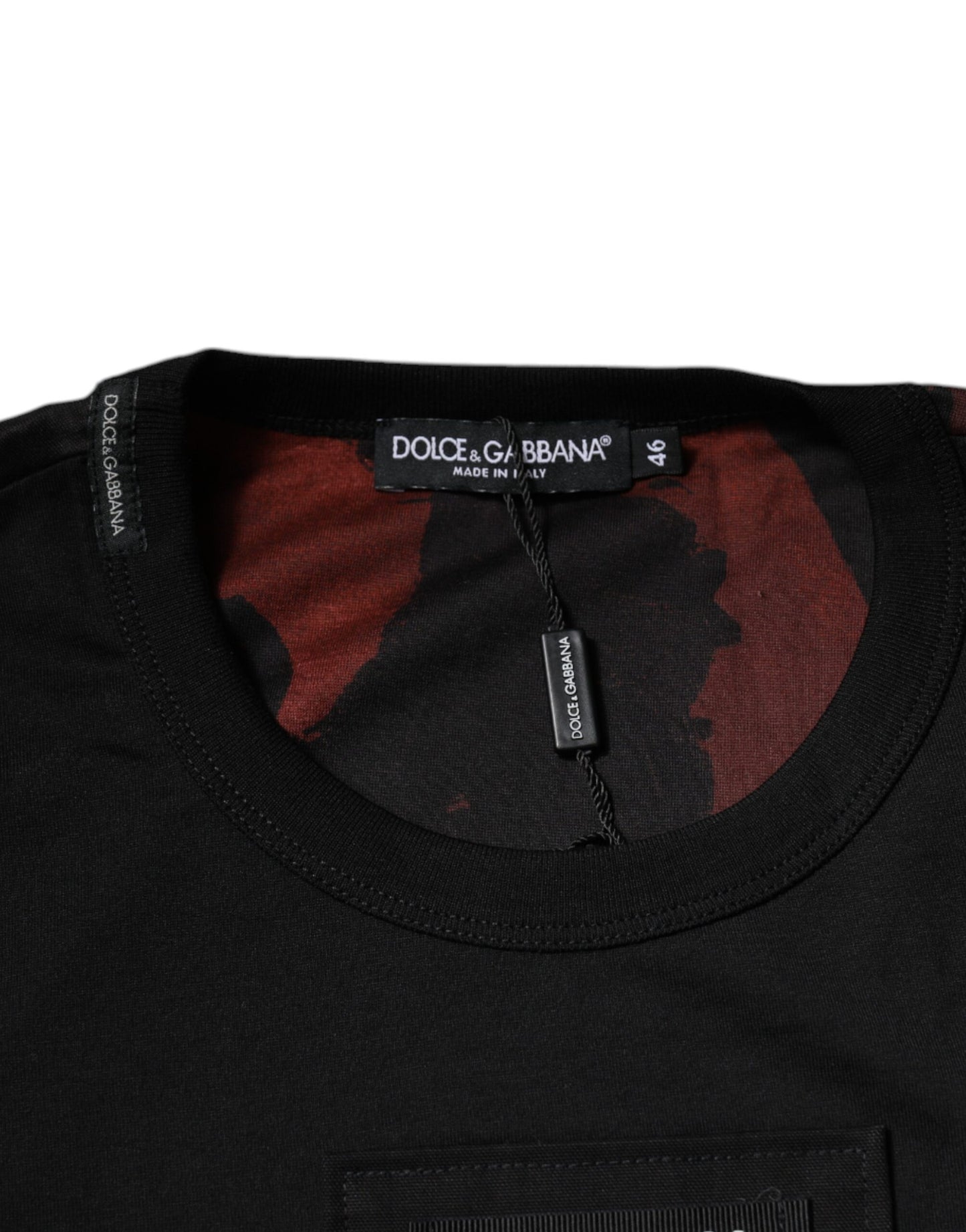 Camiseta de cuello redondo con estampado de camuflaje multicolor de Dolce & Gabbana