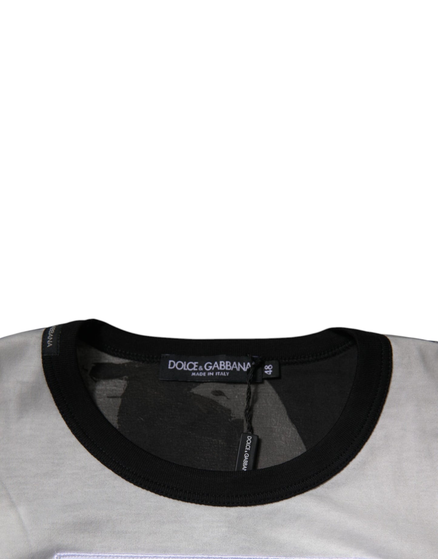 Camiseta de cuello redondo con estampado de camuflaje multicolor de Dolce & Gabbana