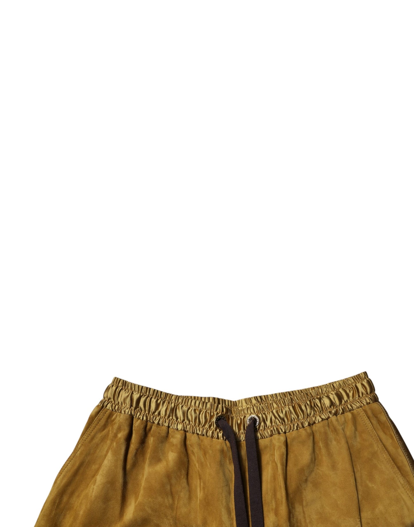 Dolce & Gabbana Bermudas de ante de piel de cordero marrón para hombre