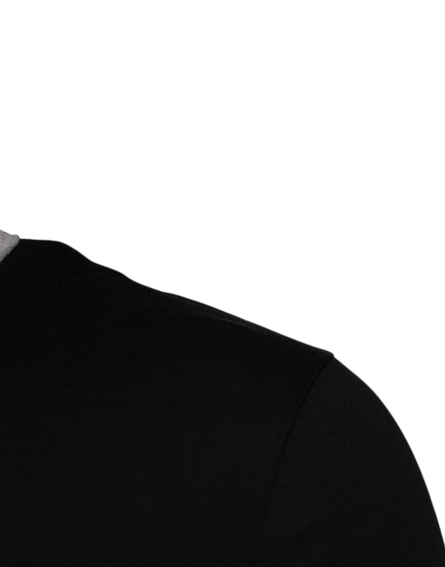 Camiseta Dolce & Gabbana de algodón con cuello redondo y logotipo negro para hombre