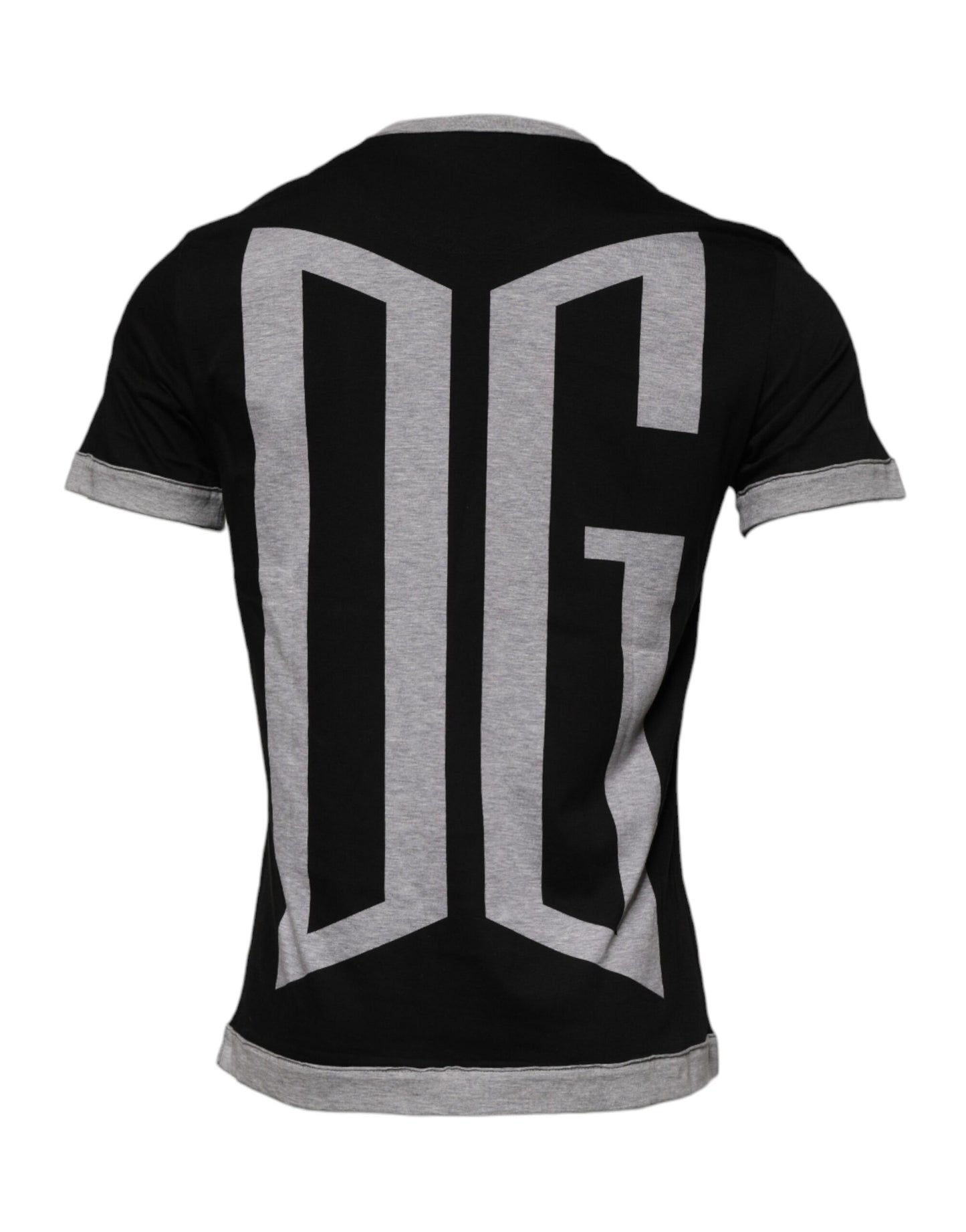 Camiseta Dolce & Gabbana de algodón con cuello redondo y logotipo negro para hombre