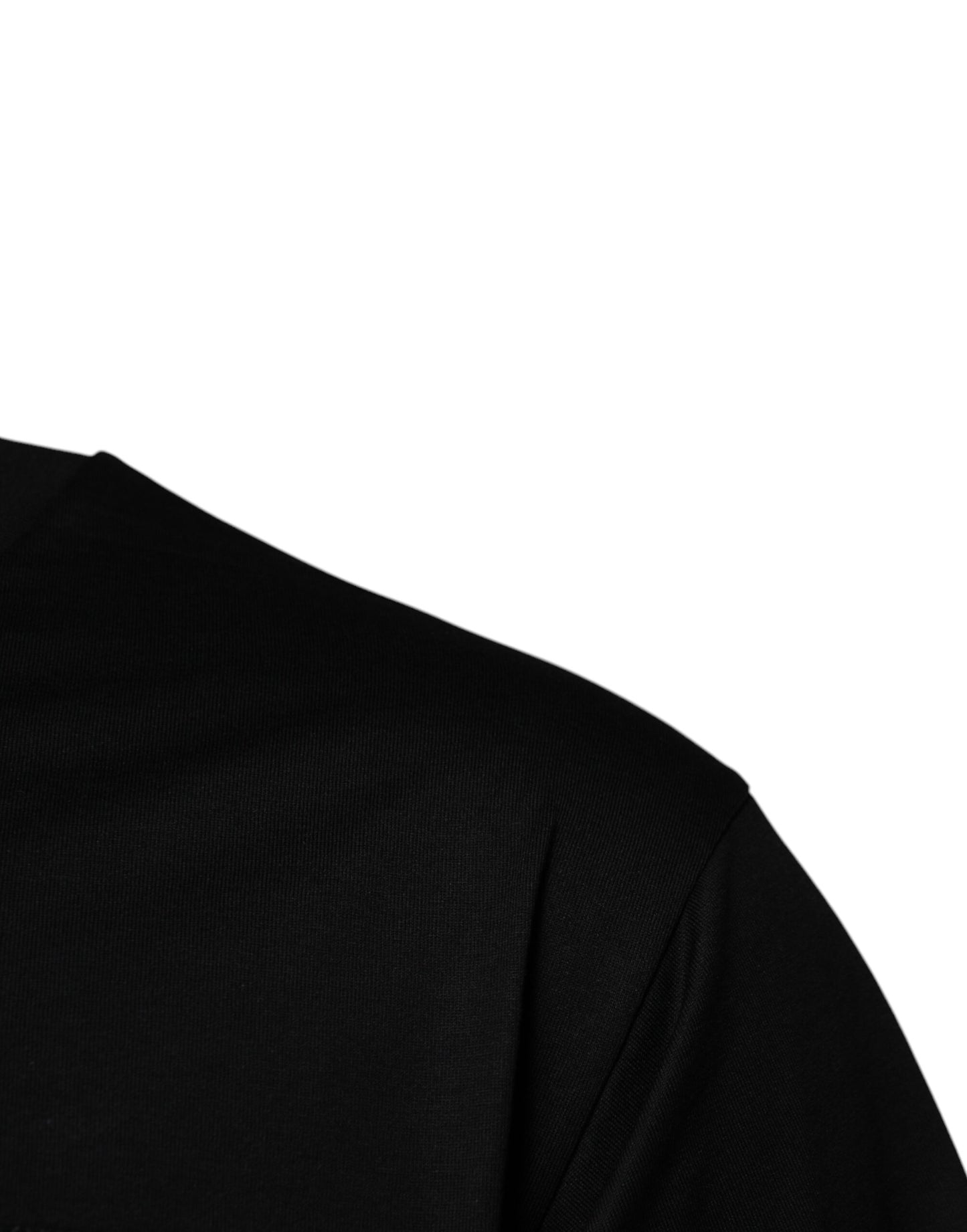 Dolce & Gabbana Black Logo Patch Cotton Crew Neck T-shirt – IT44 | XS par Dolce & Gabbana | Disponible sur Sandy Store ByNet