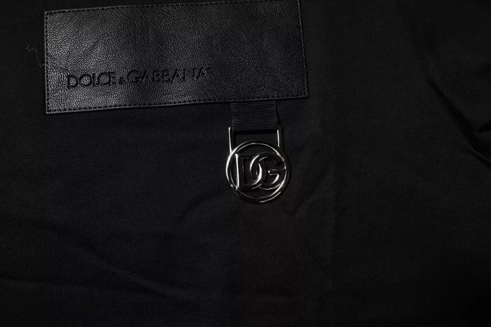 Dolce & Gabbana Black Logo Patch Cotton Crew Neck T-shirt – IT44 | XS par Dolce & Gabbana | Disponible sur Sandy Store ByNet