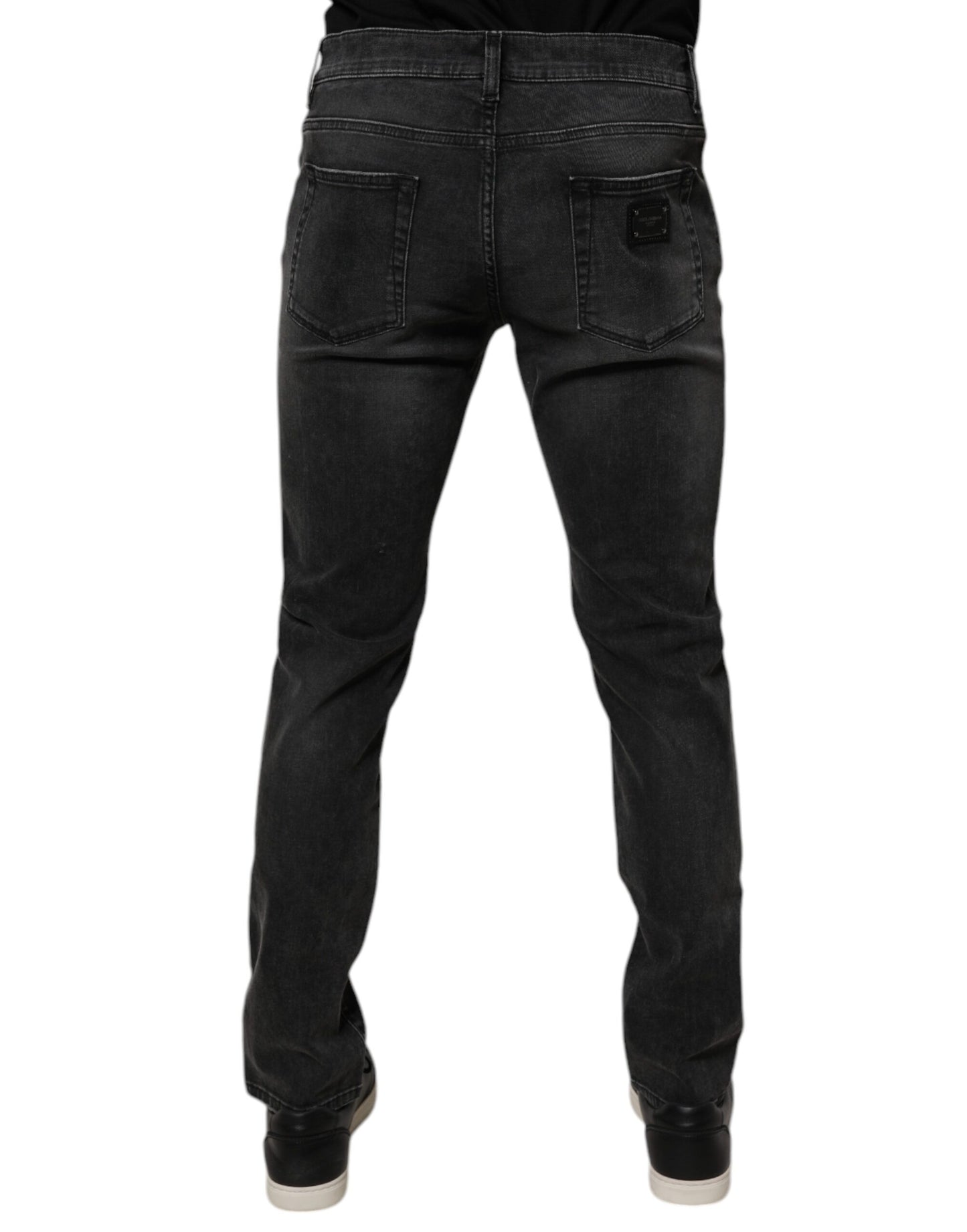 Dolce & Gabbana Black Cotton Stretch Skinny Men Denim Jeans – IT54 | XL par Dolce & Gabbana | Disponible sur Sandy Store ByNet