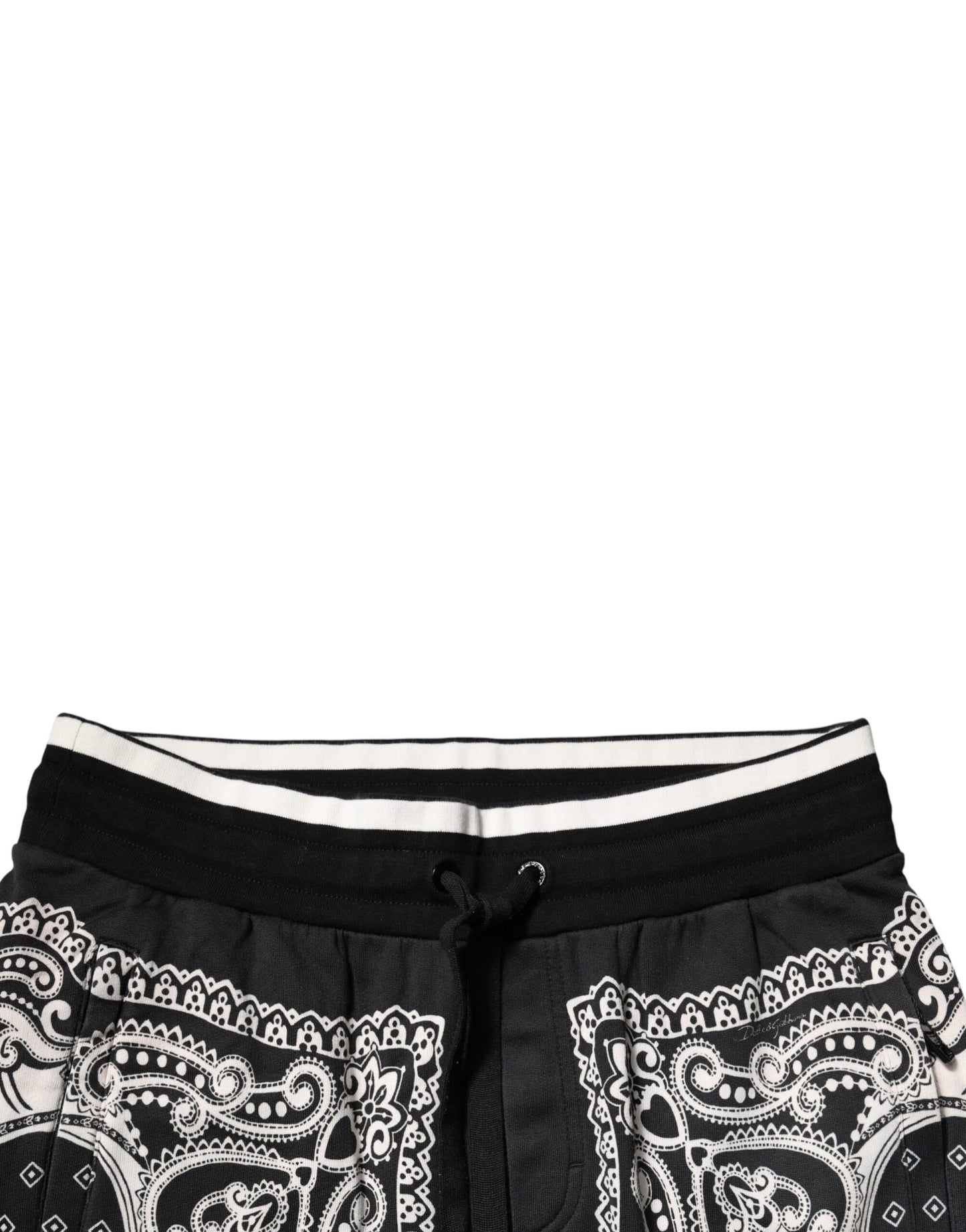 Dolce & Gabbana Black Bandana Cotton Jogger Pants – IT50 | L par Dolce & Gabbana | Disponible sur Sandy Store ByNet