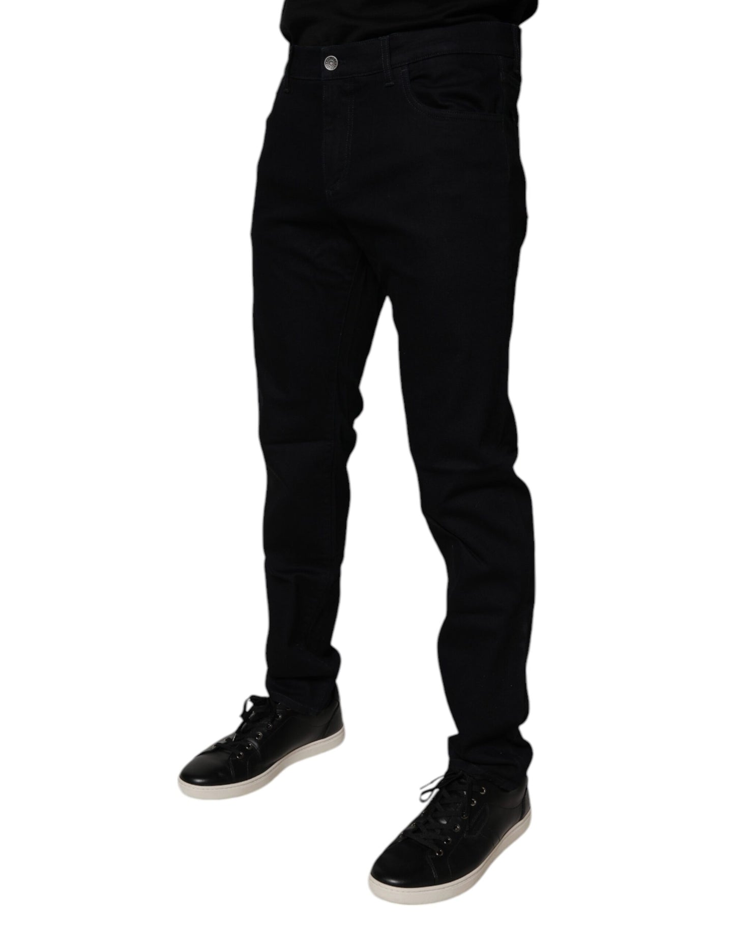 Dolce & Gabbana Black Cotton Stretch Slim Fit Men Denim Jeans – IT50 | L par Dolce & Gabbana | Disponible sur Sandy Store ByNet