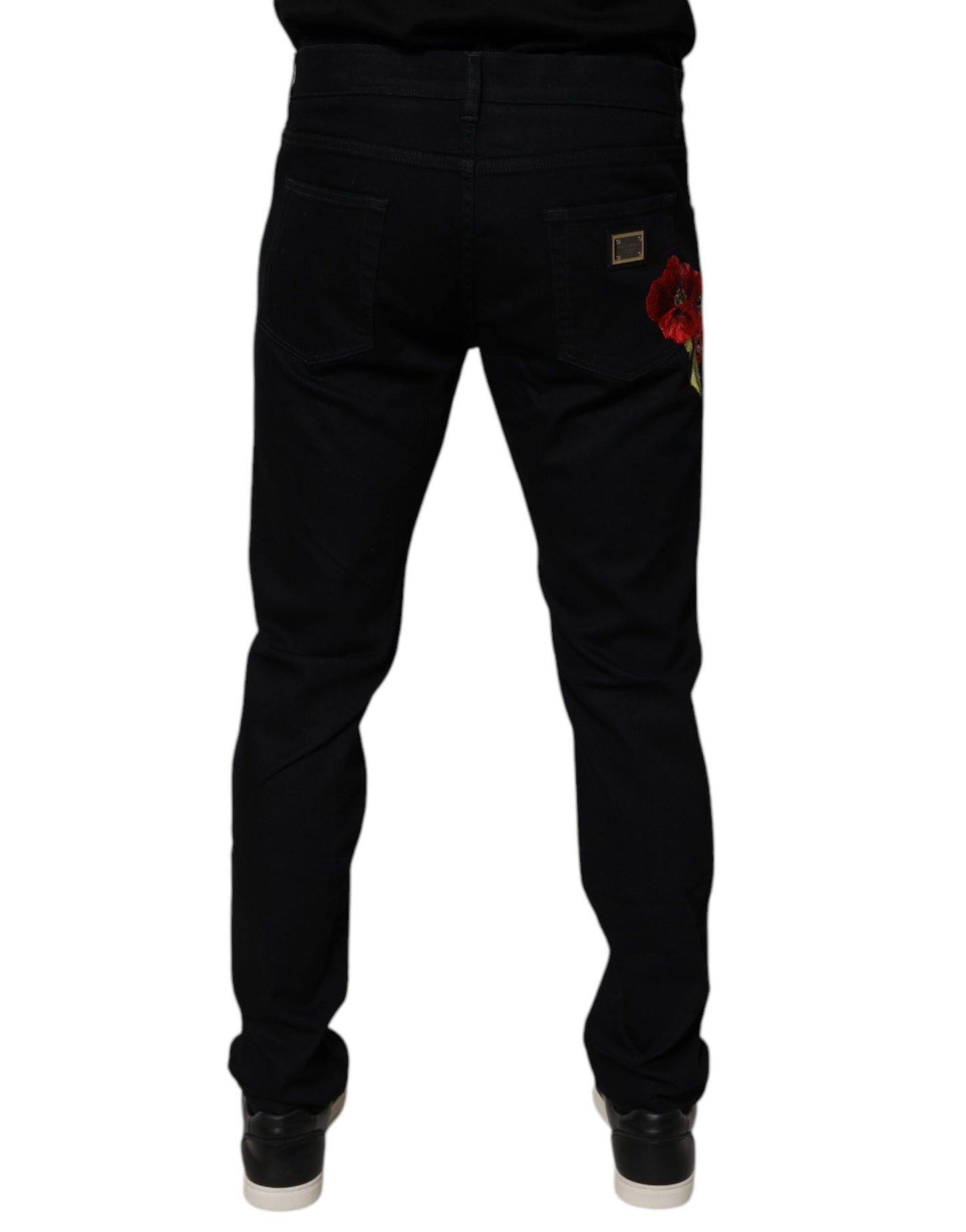 Dolce & Gabbana Black Cotton Stretch Slim Fit Men Denim Jeans – IT50 | L par Dolce & Gabbana | Disponible sur Sandy Store ByNet
