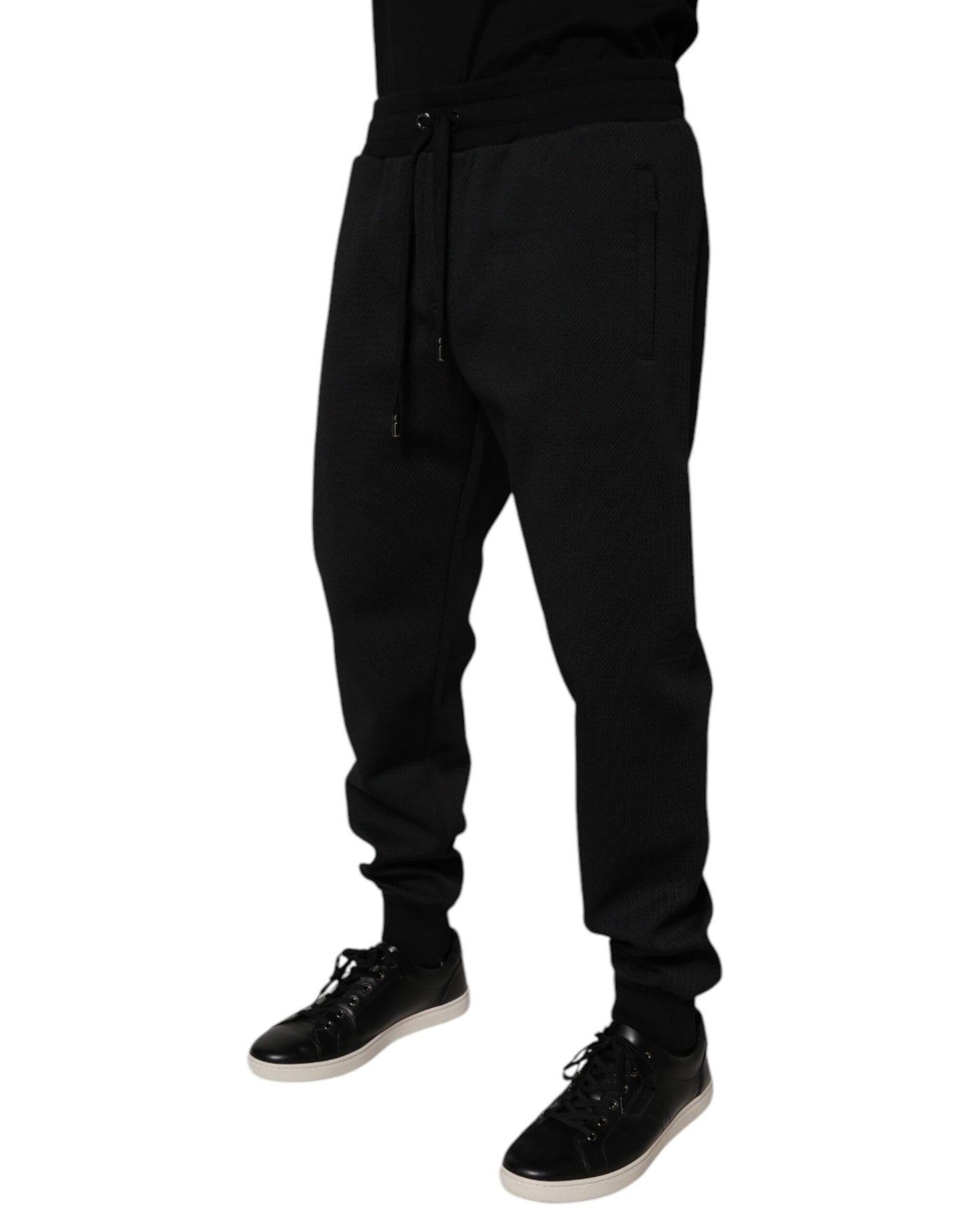 Dolce & Gabbana Black Polyester Men Jogger Sweatpants Pants – IT46 | S par Dolce & Gabbana | Disponible sur Sandy Store ByNet