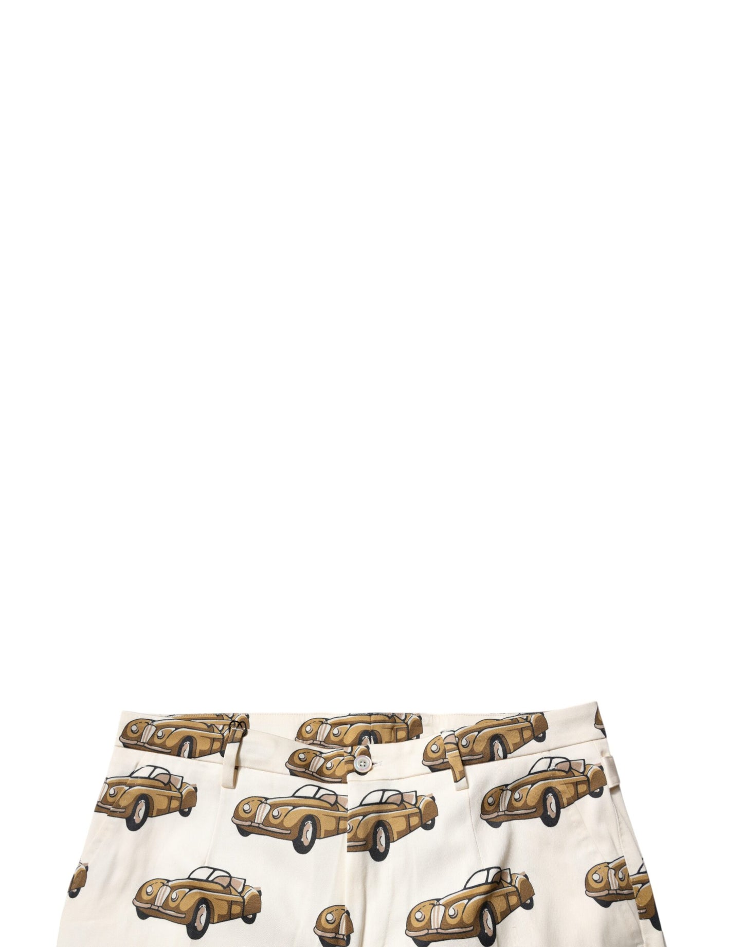 Dolce & Gabbana Off White Cars Cotton Skinny Men Denim Jeans – IT44 | XS par Dolce & Gabbana | Disponible sur Sandy Store ByNet