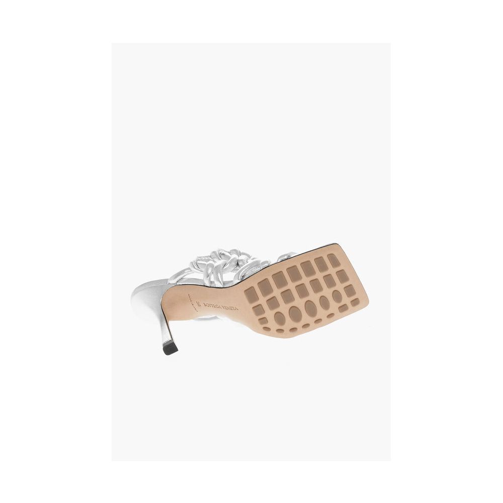 Bottega Veneta Silver Leather Women Sandal – EU38/US8 par Bottega Veneta | Disponible sur Sandy Store ByNet