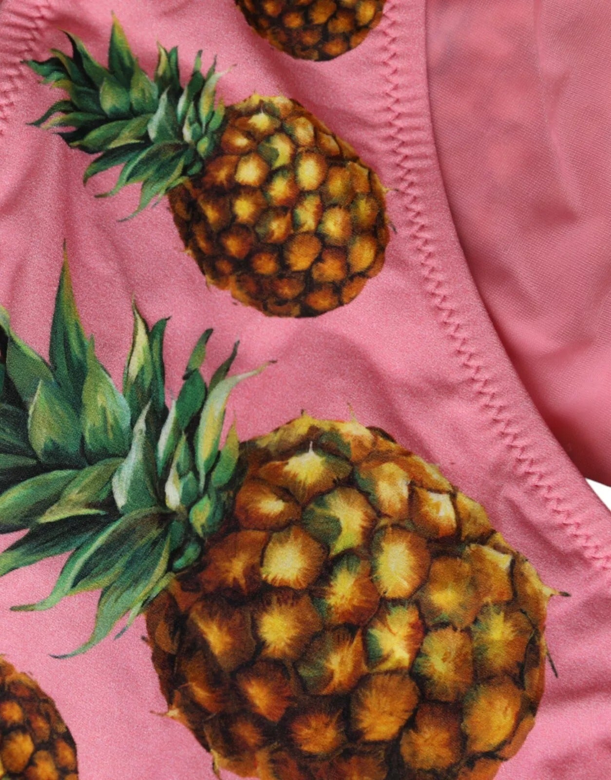 Dolce & Gabbana Traje de baño con piña rosa Traje de baño con parte inferior de bikini
