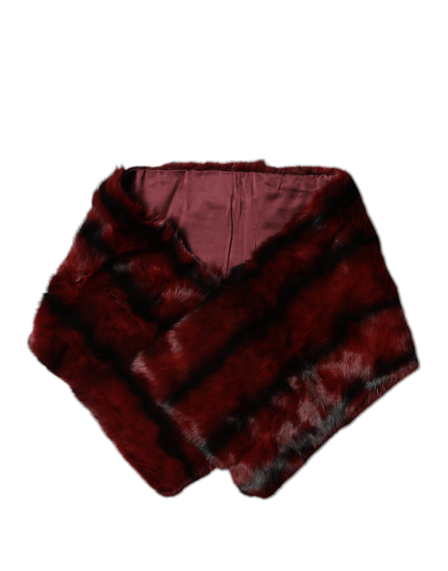 Dolce & Gabbana Black Red Stripe Fur Shawl Neck Wrap Scarf – par Dolce & Gabbana | Disponible sur Sandy Store ByNet