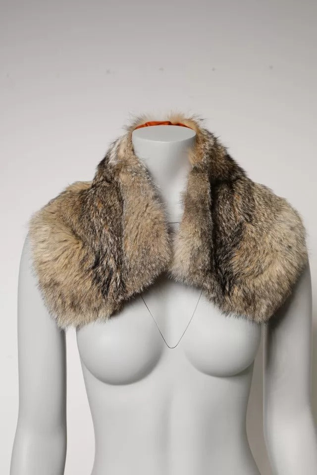Dolce & Gabbana Brown Fur Shoulder Collar Neck Wrap Scarf – par Dolce & Gabbana | Disponible sur Sandy Store ByNet