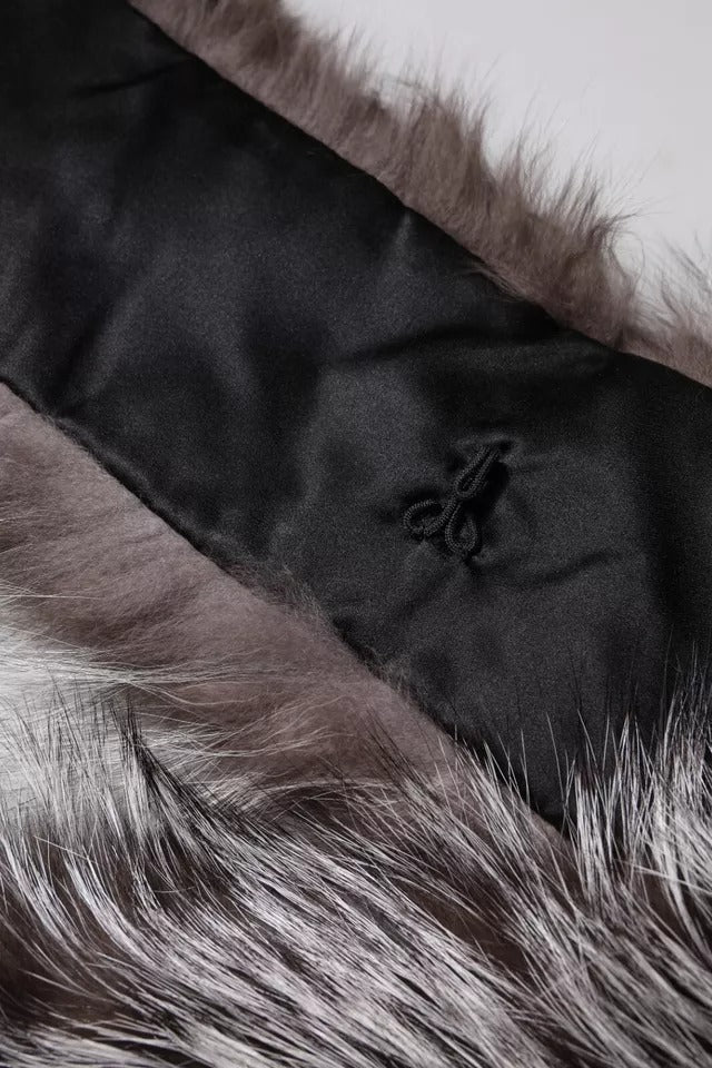 Dolce & Gabbana Gray Fox Fur Neck Wrap Warmer Winter Scarf – par Dolce & Gabbana | Disponible sur Sandy Store ByNet