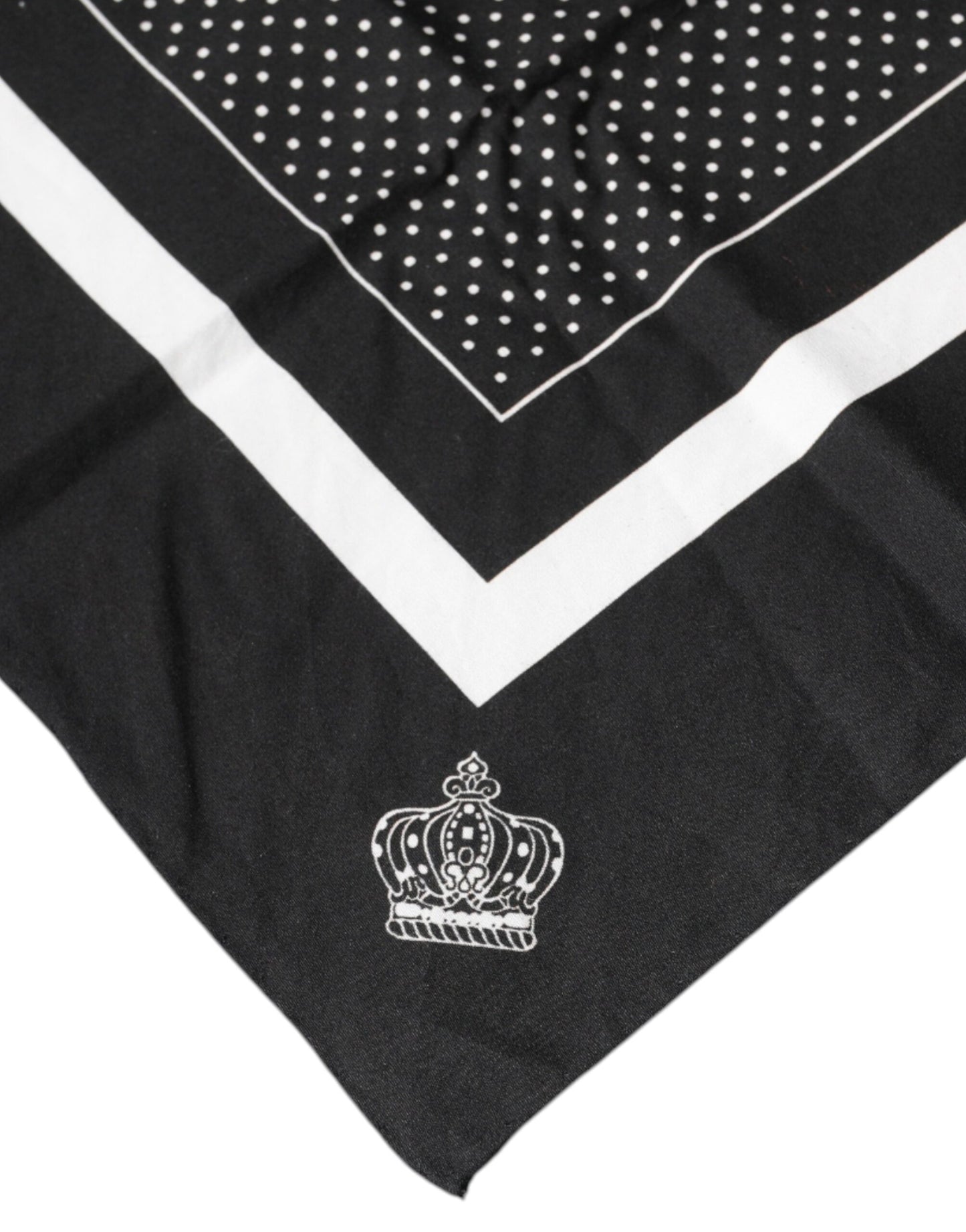 Dolce & Gabbana Black Polka Dots Cotton Handkerchief Scarf – par Dolce & Gabbana | Disponible sur Sandy Store ByNet