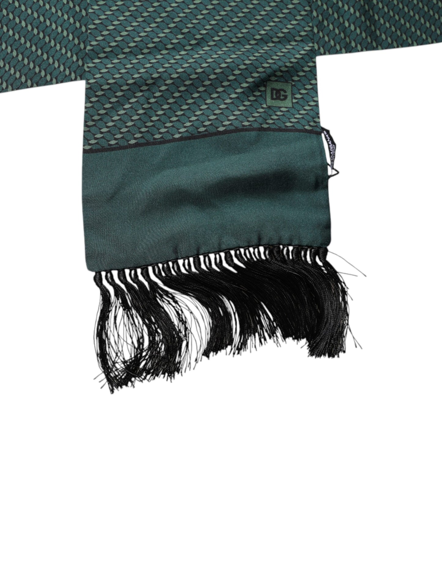 Dolce & Gabbana Dark Green Fantasy Fringes Neck Wrap Scarf – par Dolce & Gabbana | Disponible sur Sandy Store ByNet