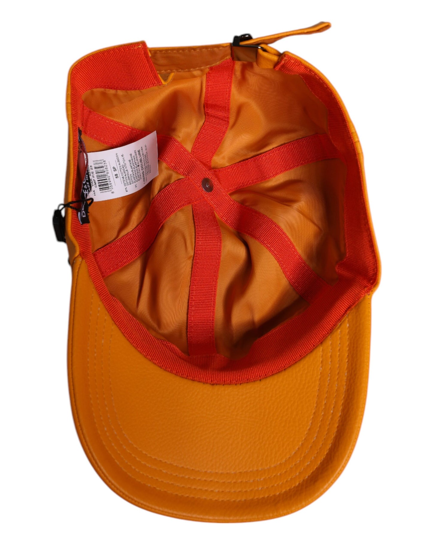Dolce & Gabbana Orange Cotton 6 Panels Baseball Cap – 58 cm|M par Dolce & Gabbana | Disponible sur Sandy Store ByNet