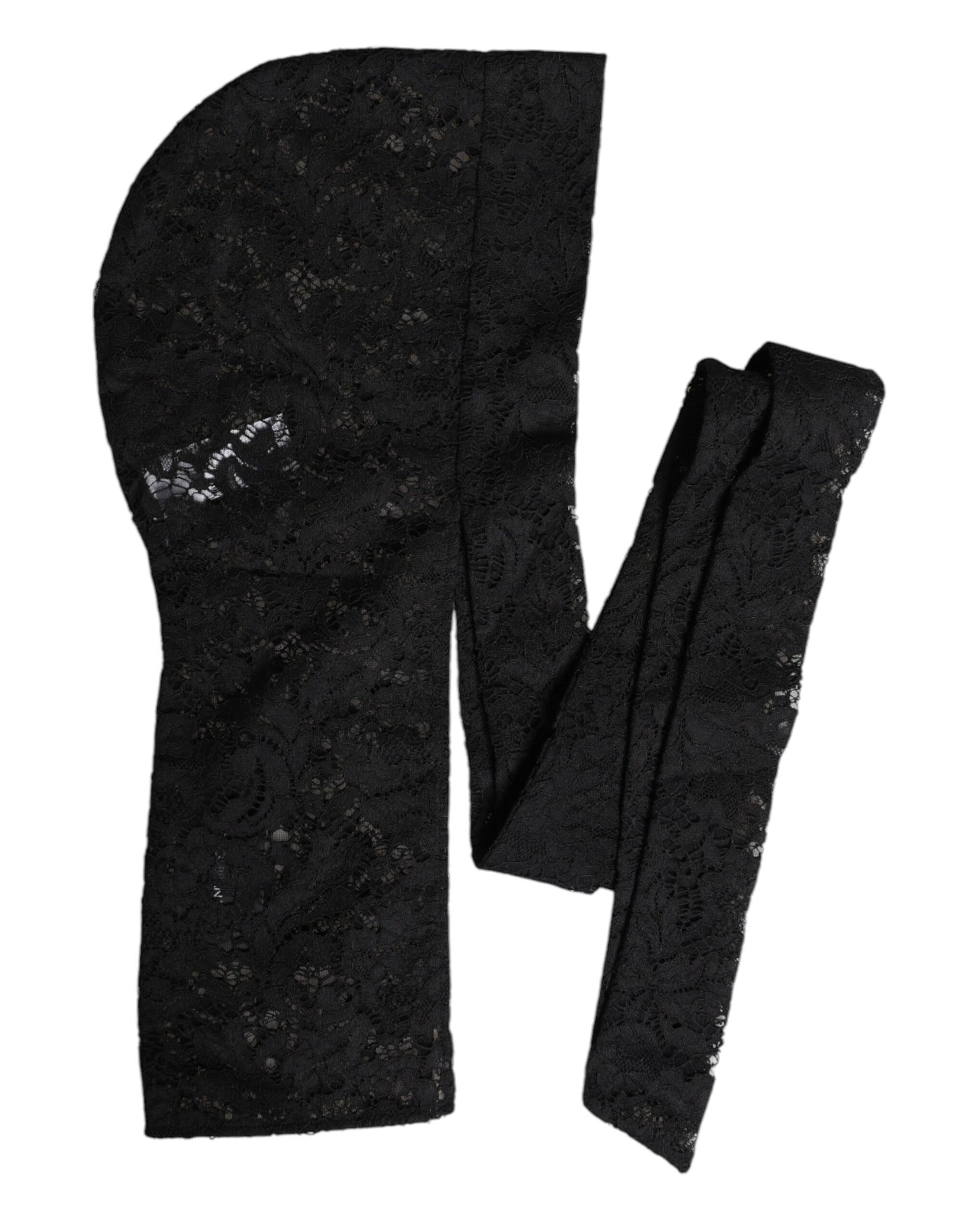 Dolce & Gabbana Black Floral Lace Whole Head Wrap Hat – 58 cm|M par Dolce & Gabbana | Disponible sur Sandy Store ByNet