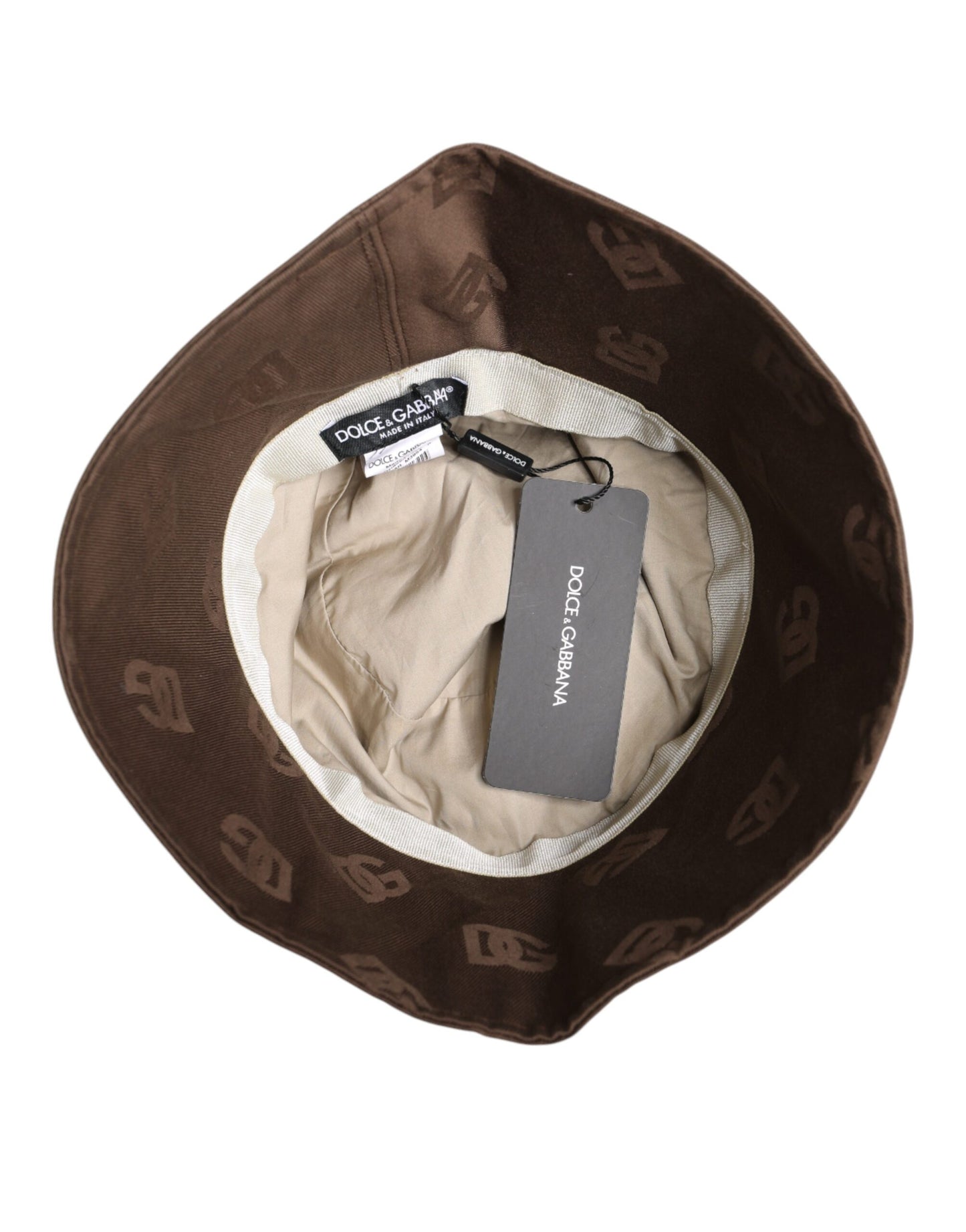 Dolce & Gabbana Brown Logo Monogram Cotton Bucket Cap – 58 cm|M par Dolce & Gabbana | Disponible sur Sandy Store ByNet