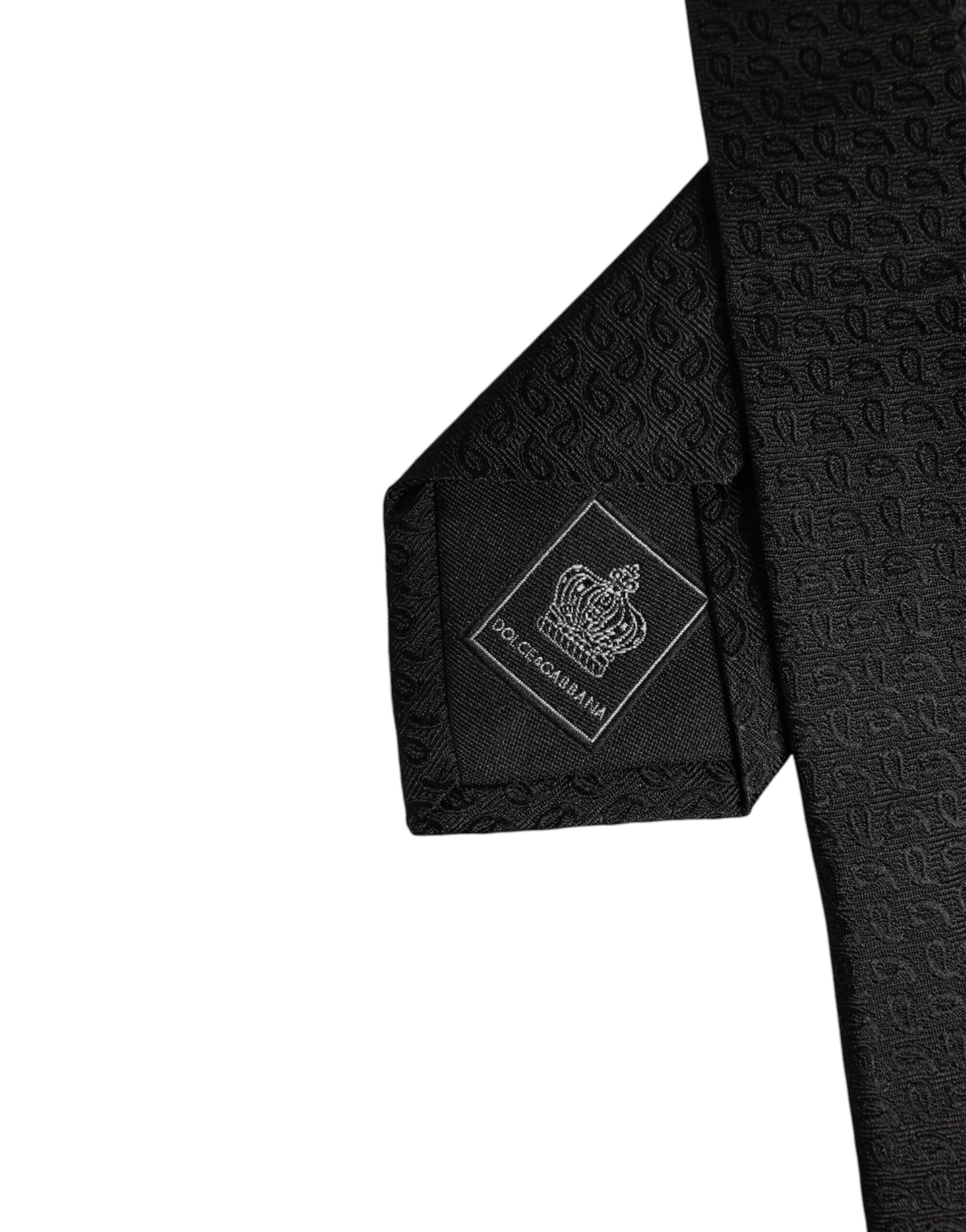 Dolce & Gabbana Black Patterned Silk Adjustable Necktie Tie – par Dolce & Gabbana | Disponible sur Sandy Store ByNet