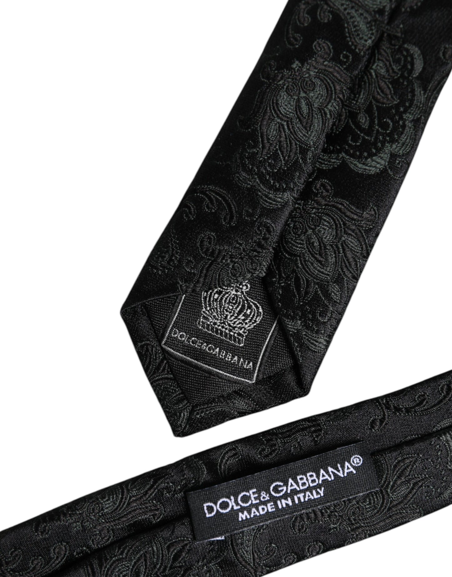 Dolce & Gabbana Dark Green Floral Silk Adjustable Necktie Tie – par Dolce & Gabbana | Disponible sur Sandy Store ByNet