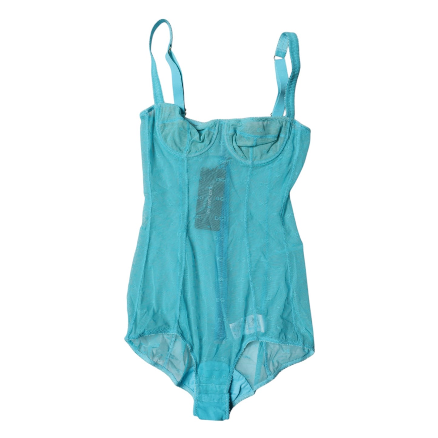 Dolce & Gabbana Blue Tulle Balconette Bra Bodysuit Underwear – IT2 | S par Dolce & Gabbana | Disponible sur Sandy Store ByNet