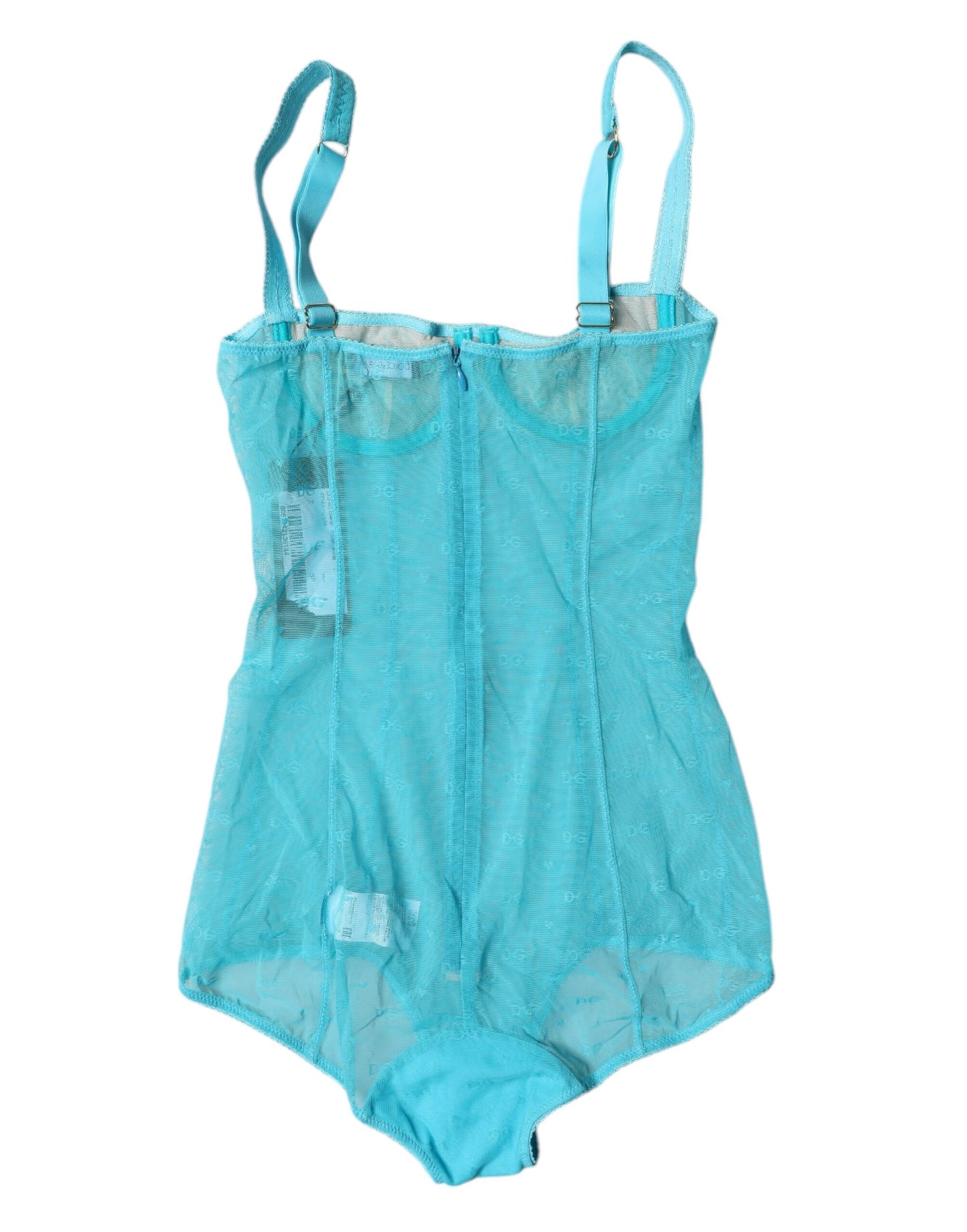 Dolce & Gabbana Blue Tulle Balconette Bra Bodysuit Underwear – IT2 | S par Dolce & Gabbana | Disponible sur Sandy Store ByNet