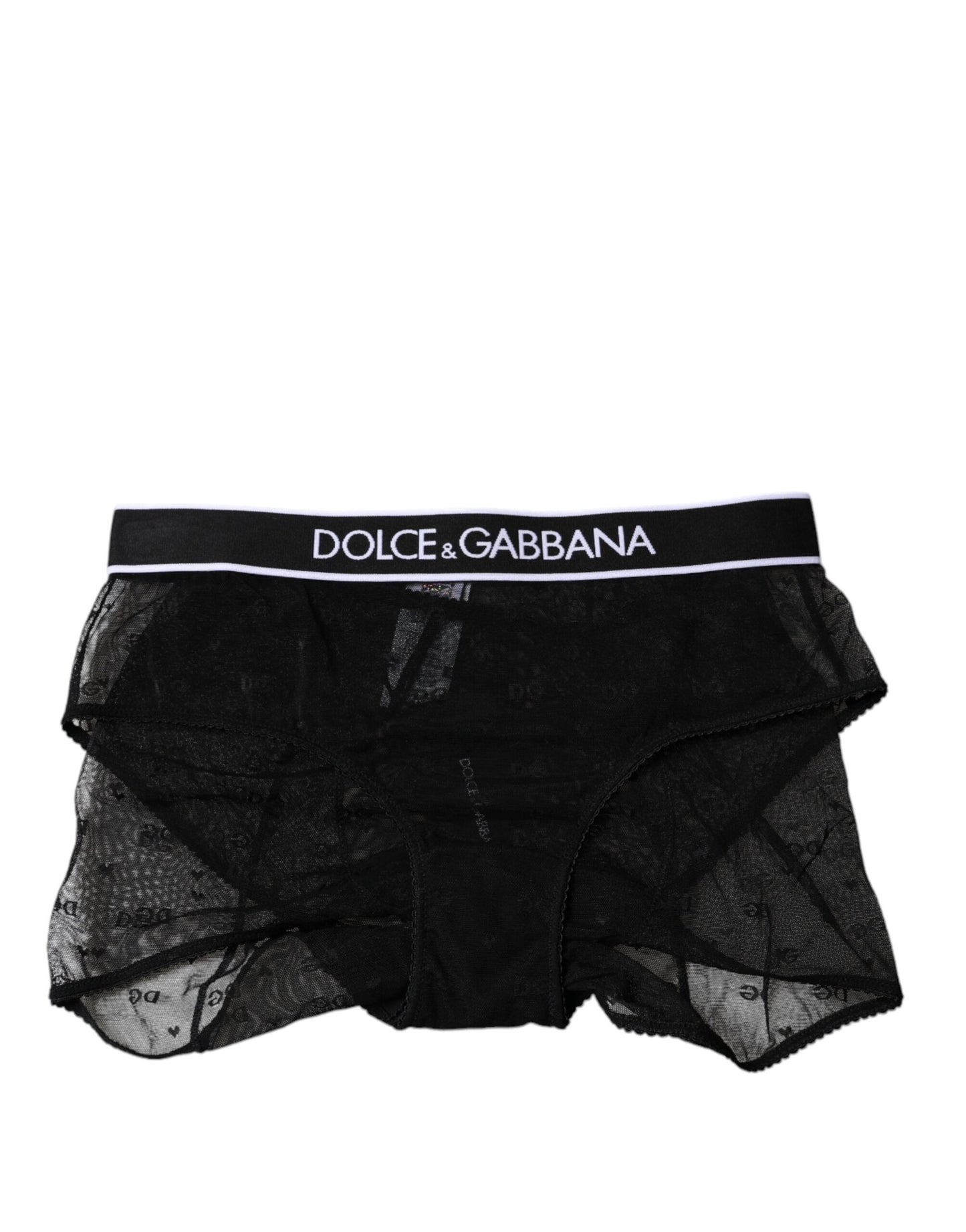 Dolce & Gabbana Black Tulle Nylon Mid Waist Panty Underwear – IT2 | S par Dolce & Gabbana | Disponible sur Sandy Store ByNet