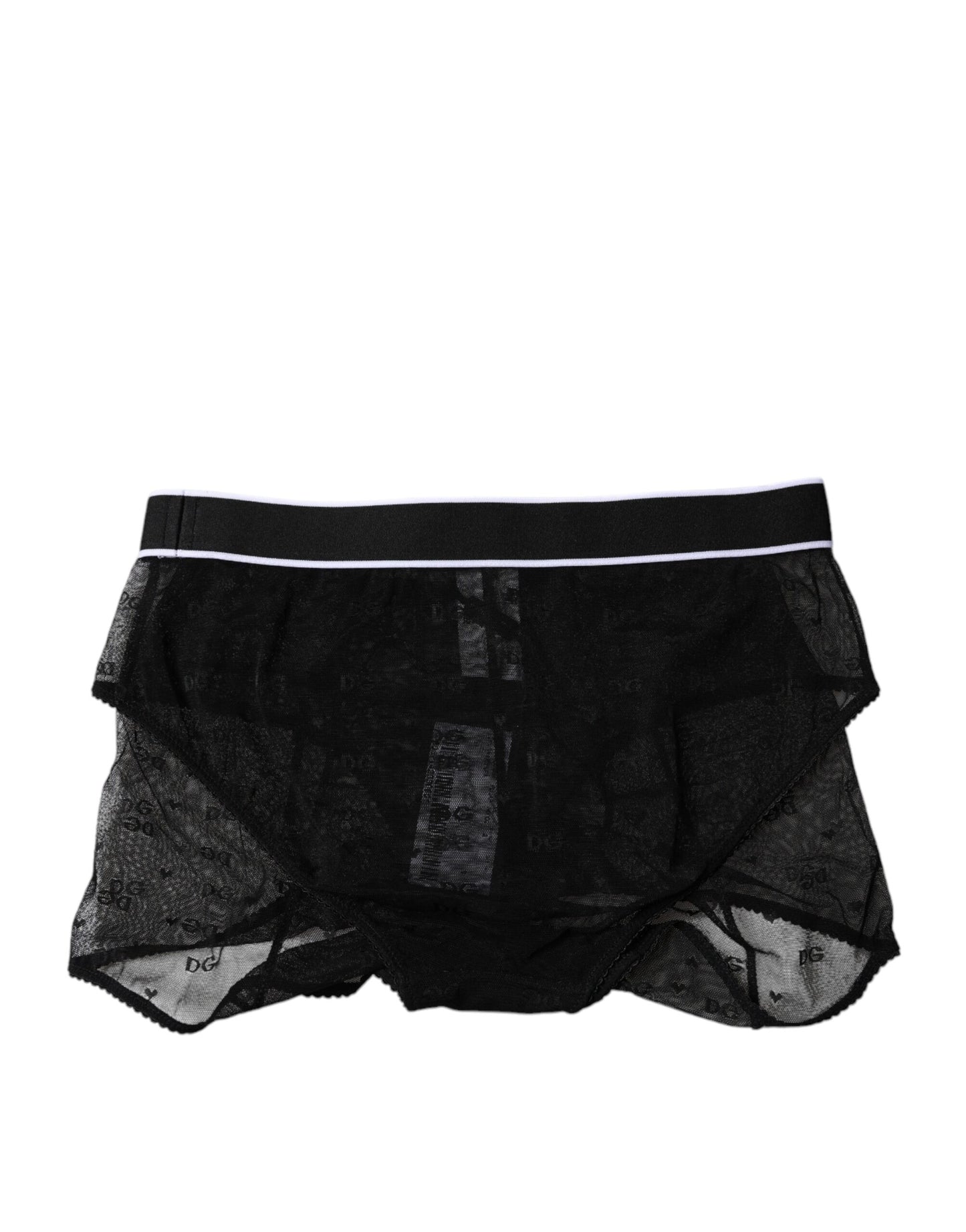 Dolce & Gabbana Black Tulle Nylon Mid Waist Panty Underwear – IT2 | S par Dolce & Gabbana | Disponible sur Sandy Store ByNet