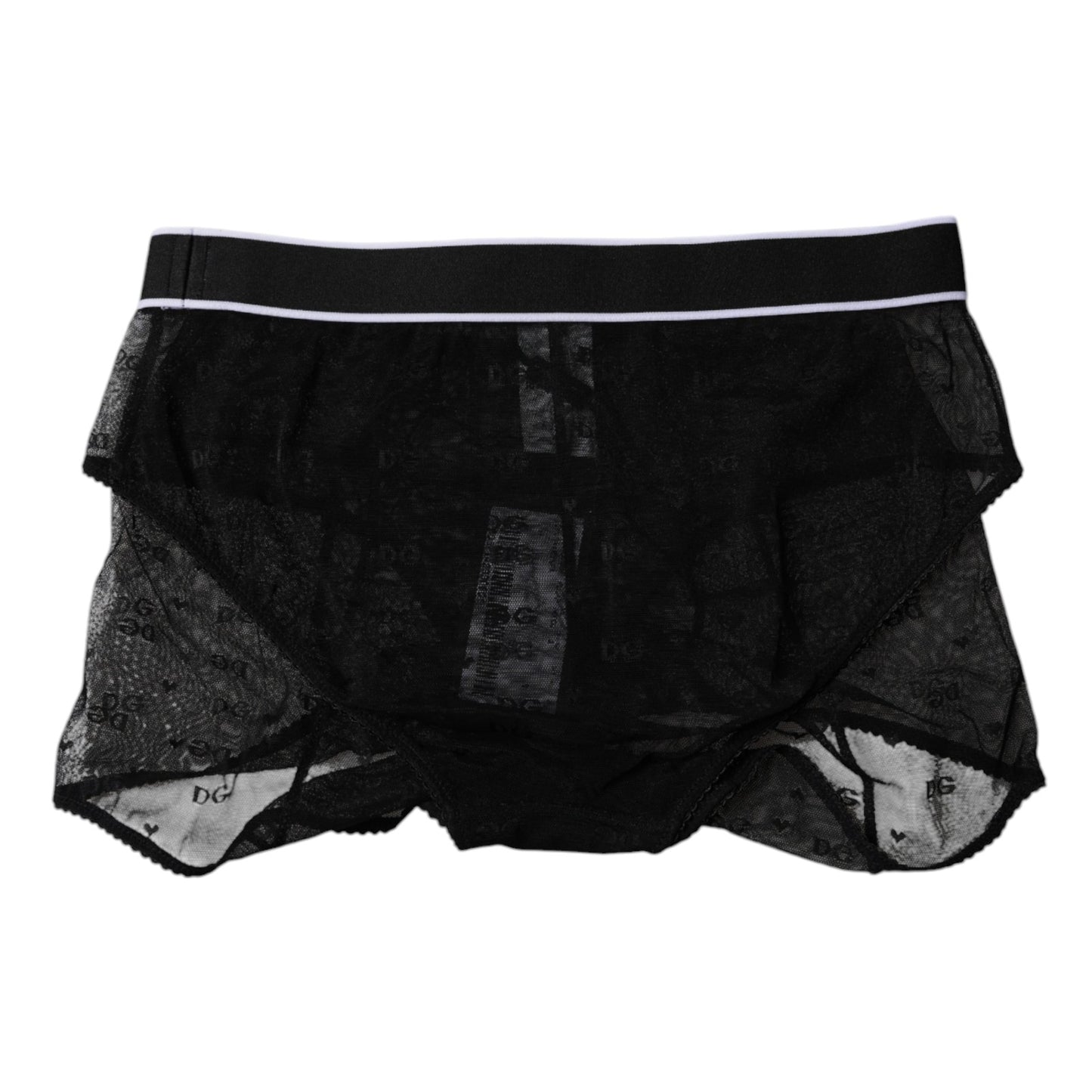 Dolce & Gabbana Black Tulle Nylon Mid Waist Panty Underwear – IT2 | S par Dolce & Gabbana | Disponible sur Sandy Store ByNet