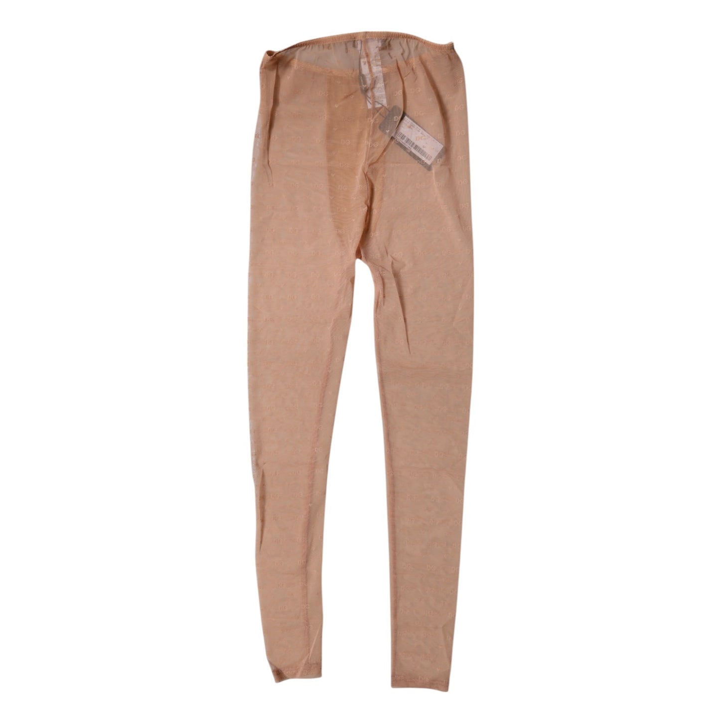 Dolce & Gabbana Pantalon de lingerie en dentelle beige nude avec logo